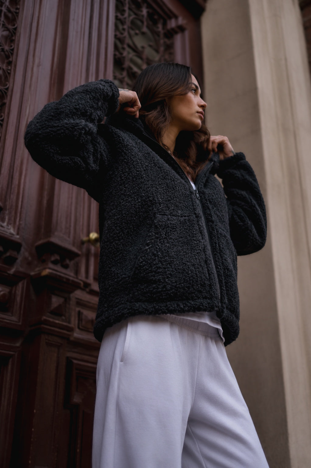 ALVA – Merino Wolljacke Schwarz