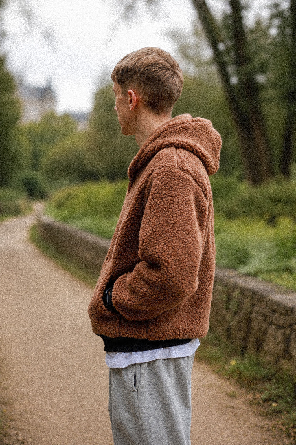 Long Wool Jacket - Brown