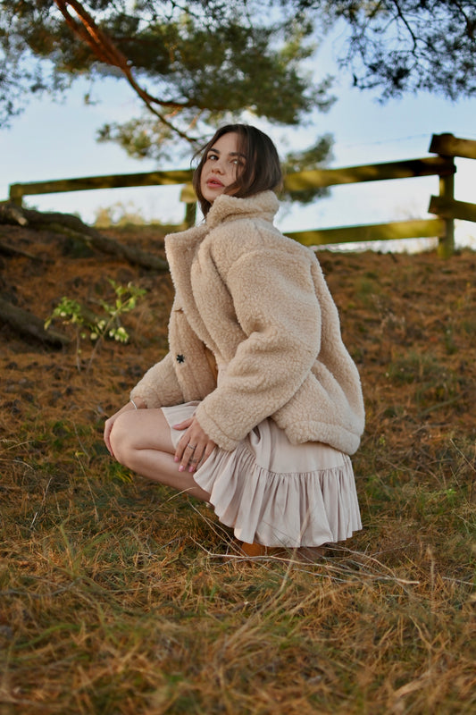 Krótki płaszcz Teddy