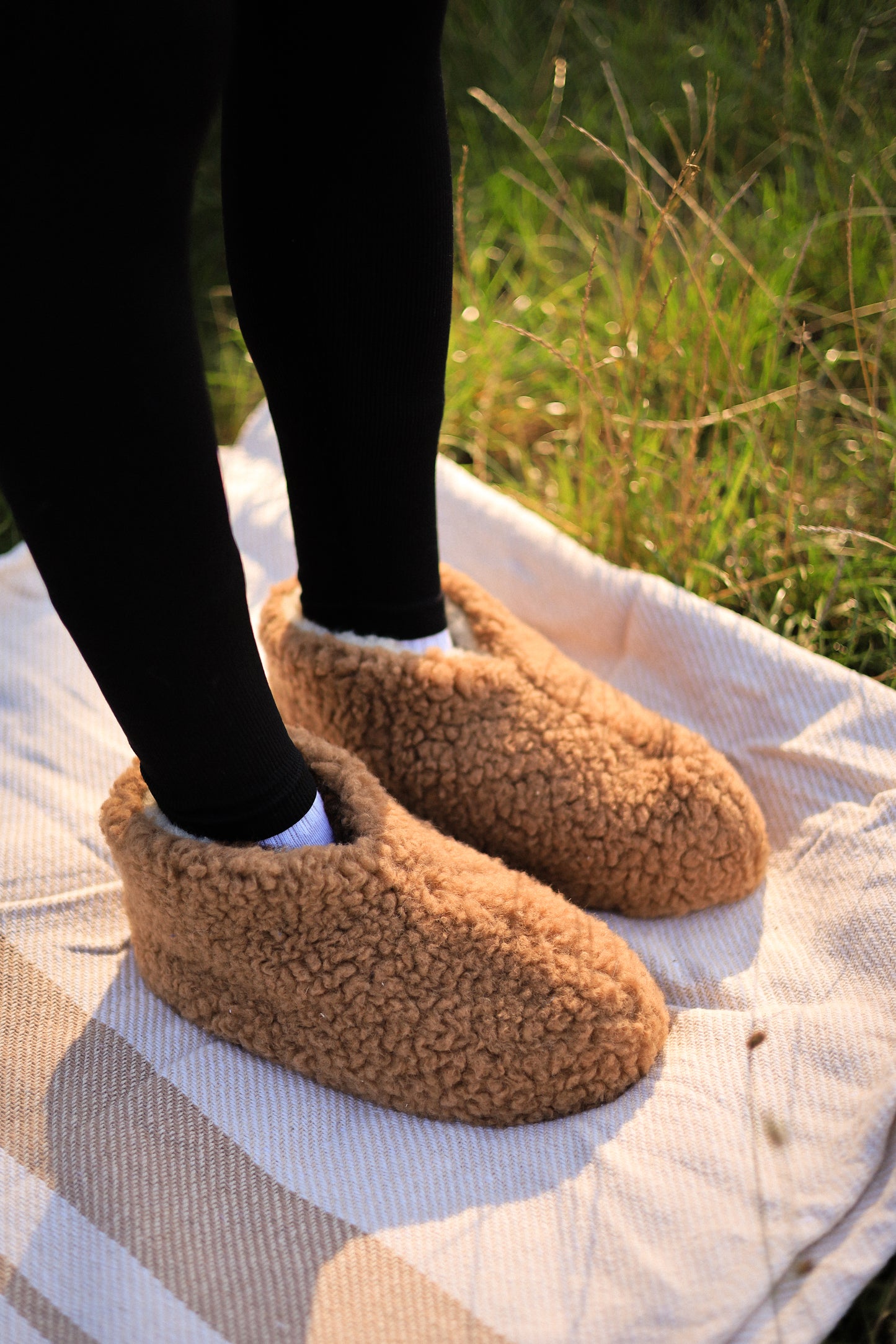 Merino Hausschuhe | 100% Schafwolle | Braun