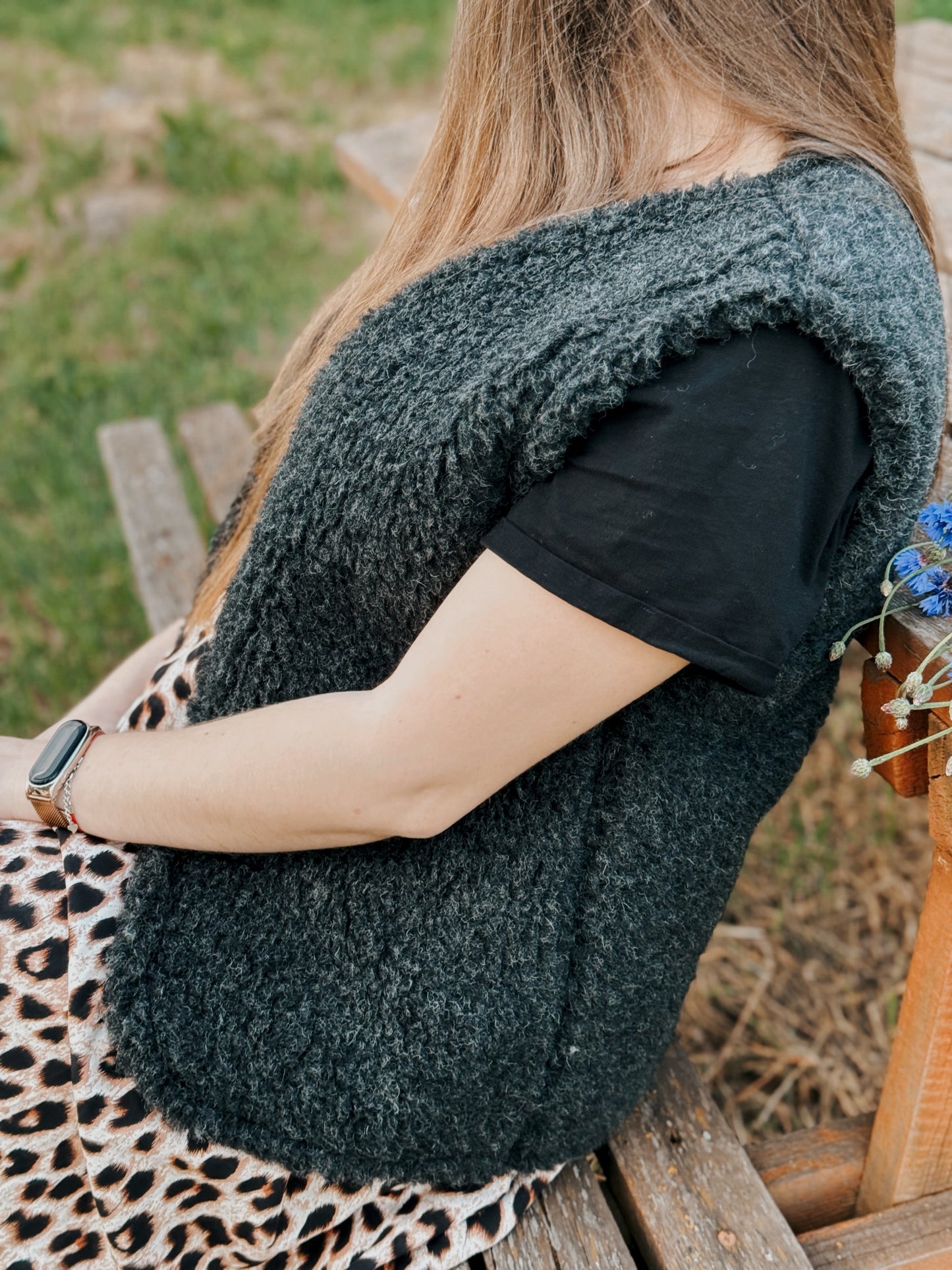 LINE Vest – Black Mélange Merino Wool