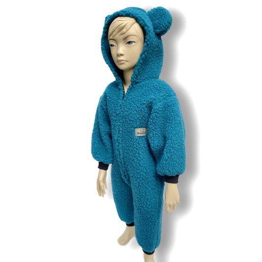 Kinder Overall aus 100% Wolle mit Bärenohren – Größe 86/92 – Maybell's Outlet