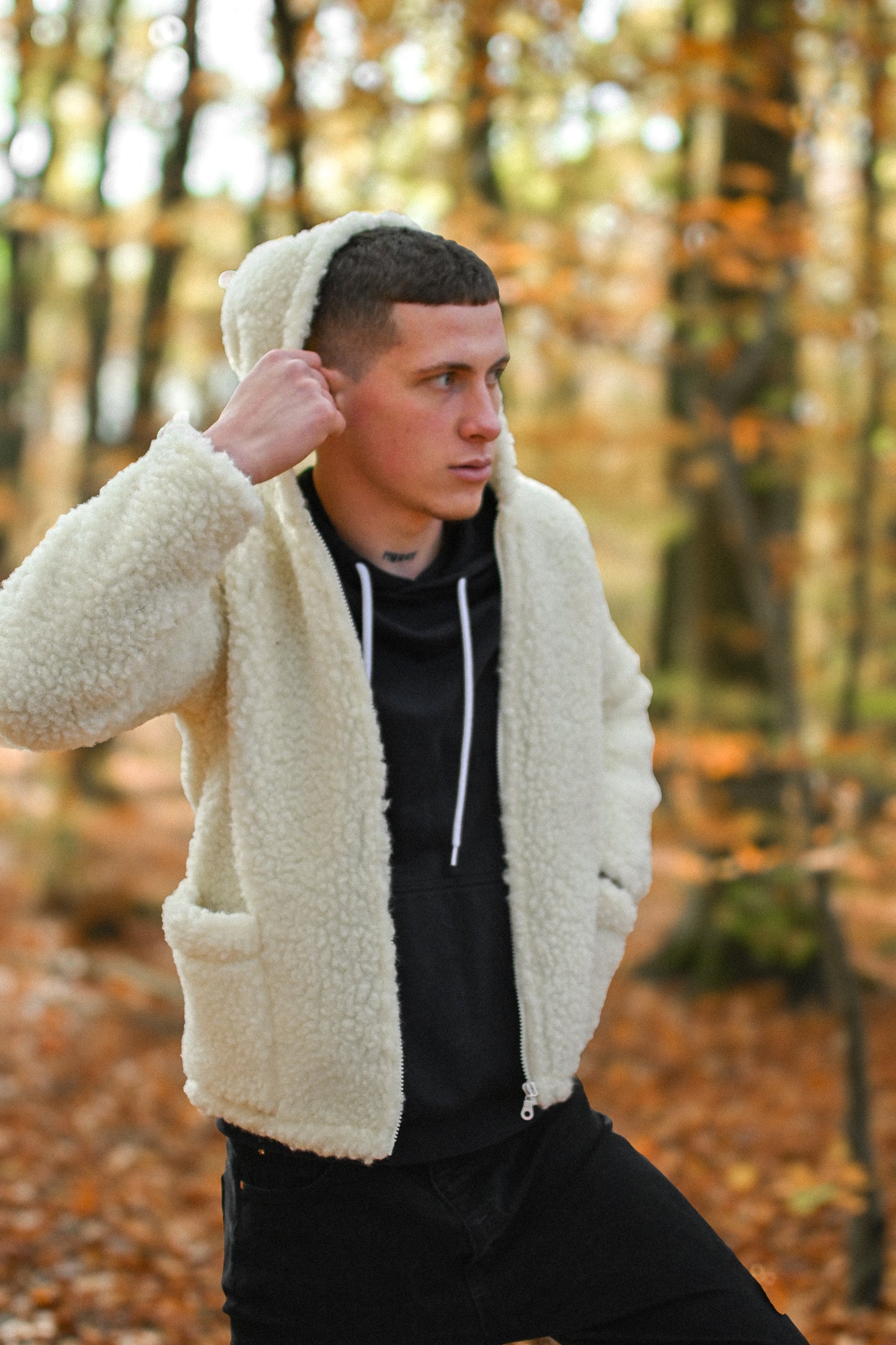 NORD MEN Jacket Ecru — Wool Merino Jacket | Kurtka Męska z Wełny Merino