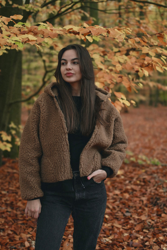 Long Wool Jacket - Brown