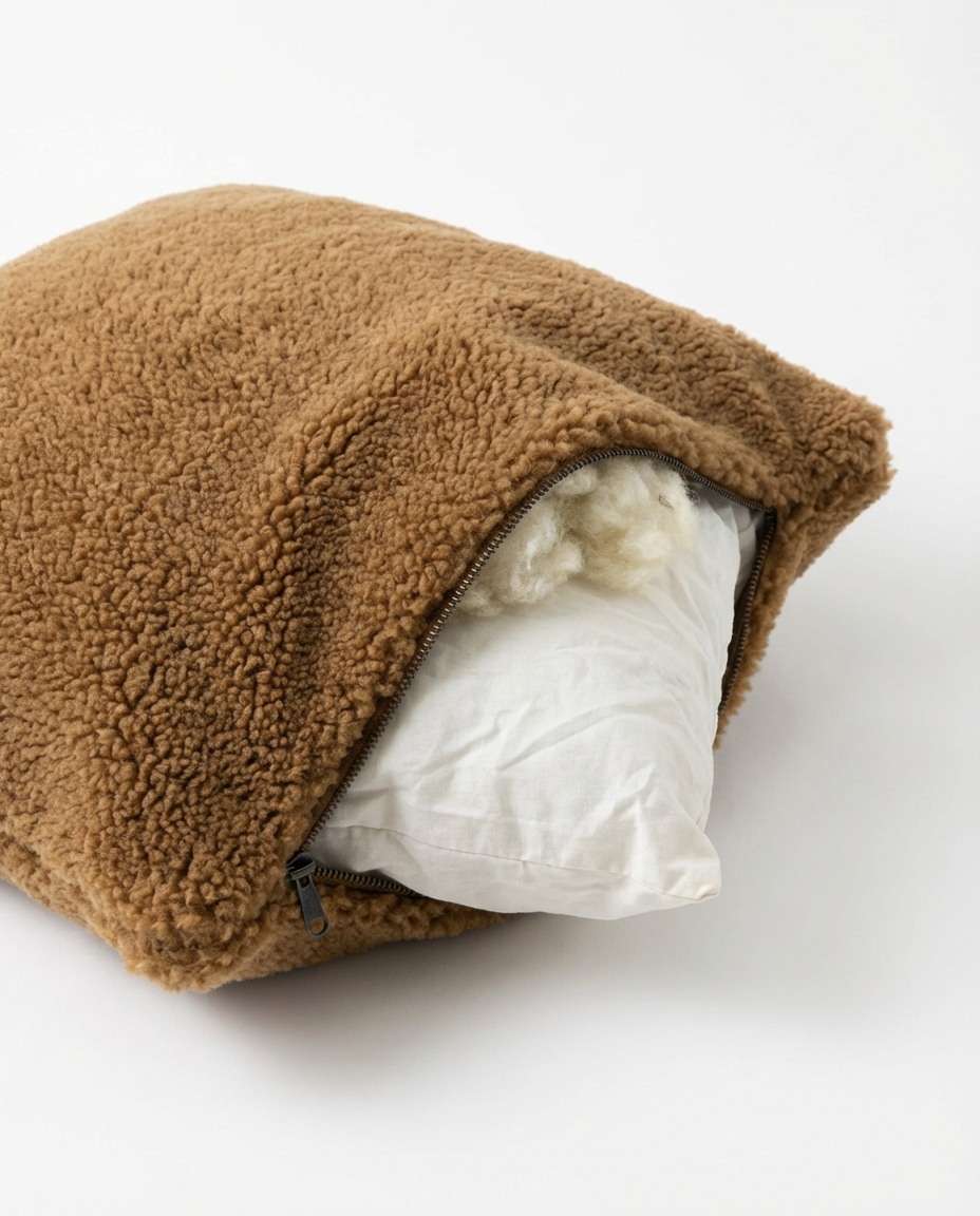 Poduszka Merino 60×40 — Brązowa