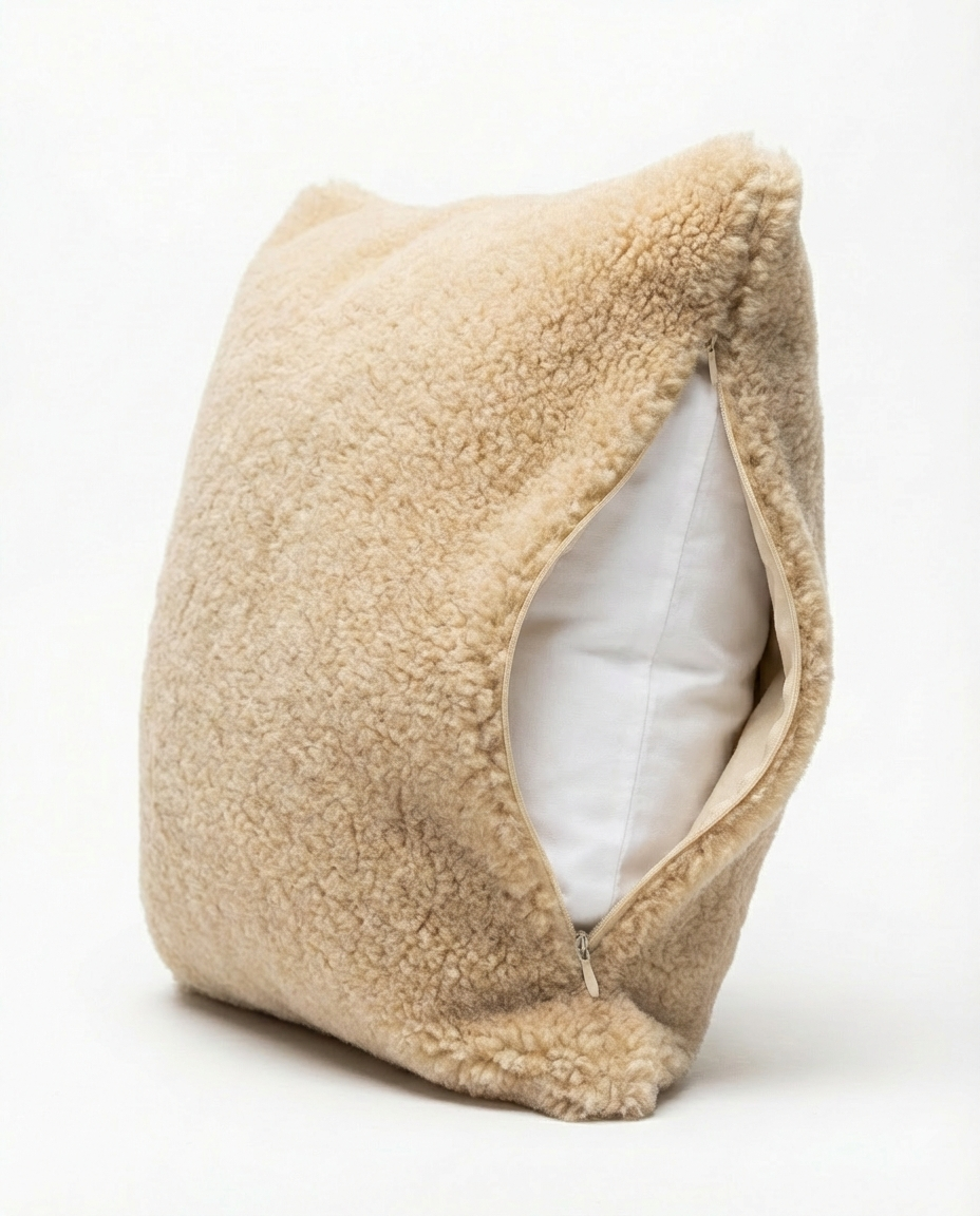 Poduszka Merino 60×40 — Beżowa