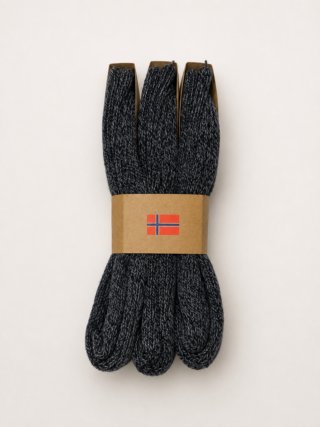 Norweger Thermosocken aus 80% Wolle Schwarz Meliert | Warme Wollsocken für Damen & Herren im praktischen 3er-Set