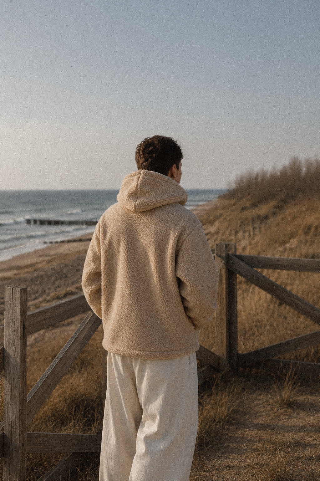 NORVEL – Herren Merino Wolljacke Beige