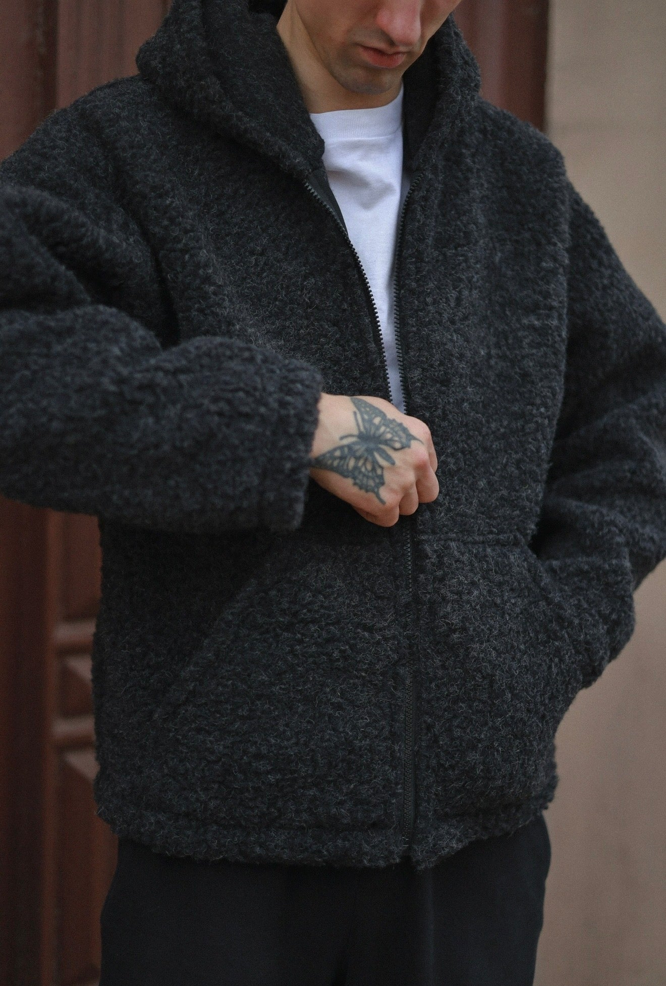 NORVEL – Herren Merino Wolljacke Schwarz