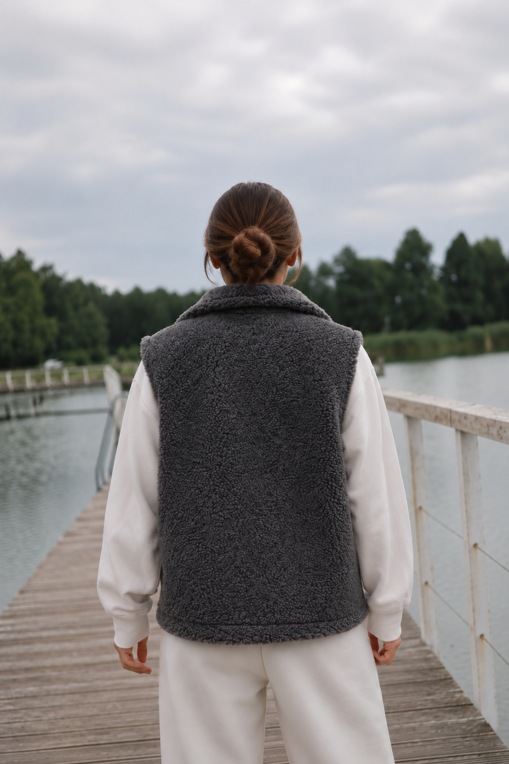 LINO – Merino Wollweste Grau