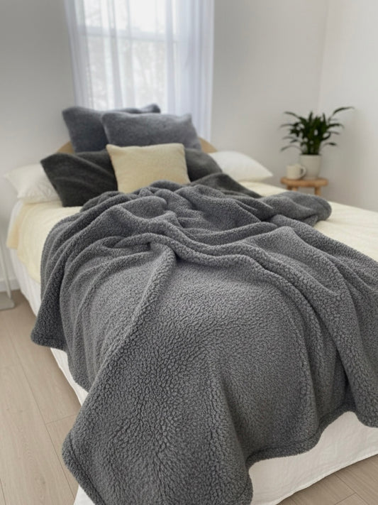 Koc wełniany - GRAFIT