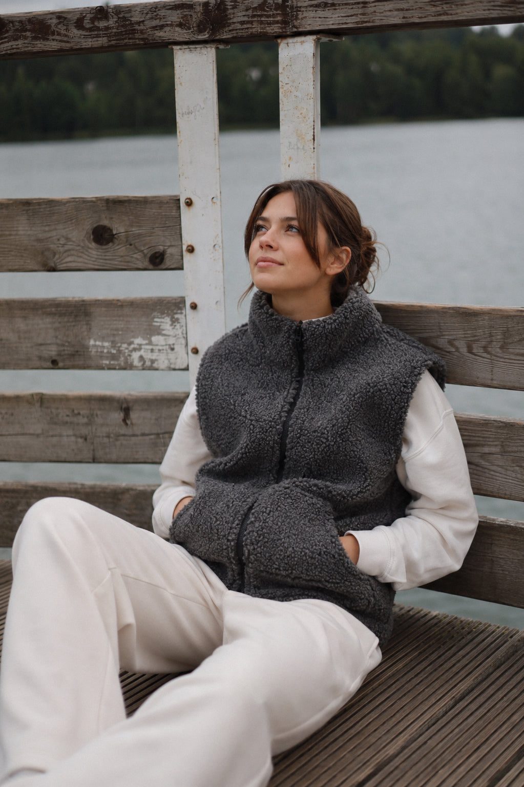 LINO – Merino Wollweste Grau