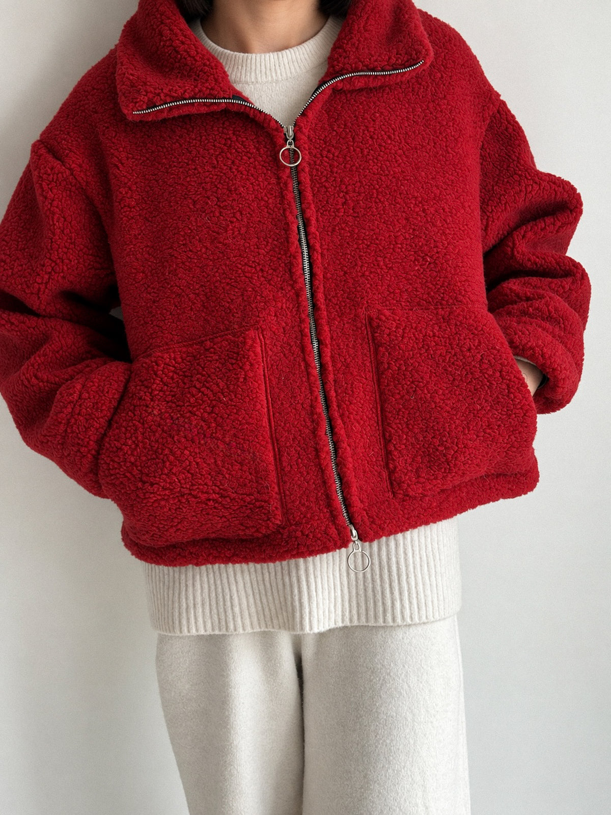 LUMI – Merino Wool Jacket Red