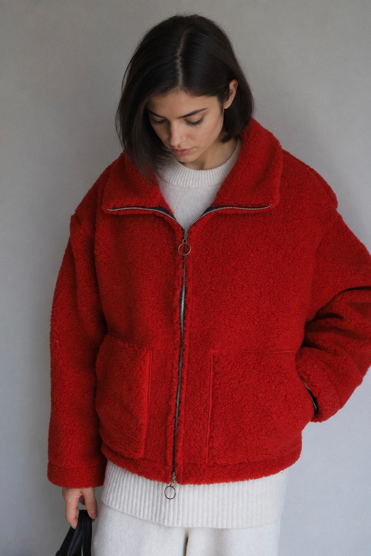LUMI – Merino Wool Jacket Red