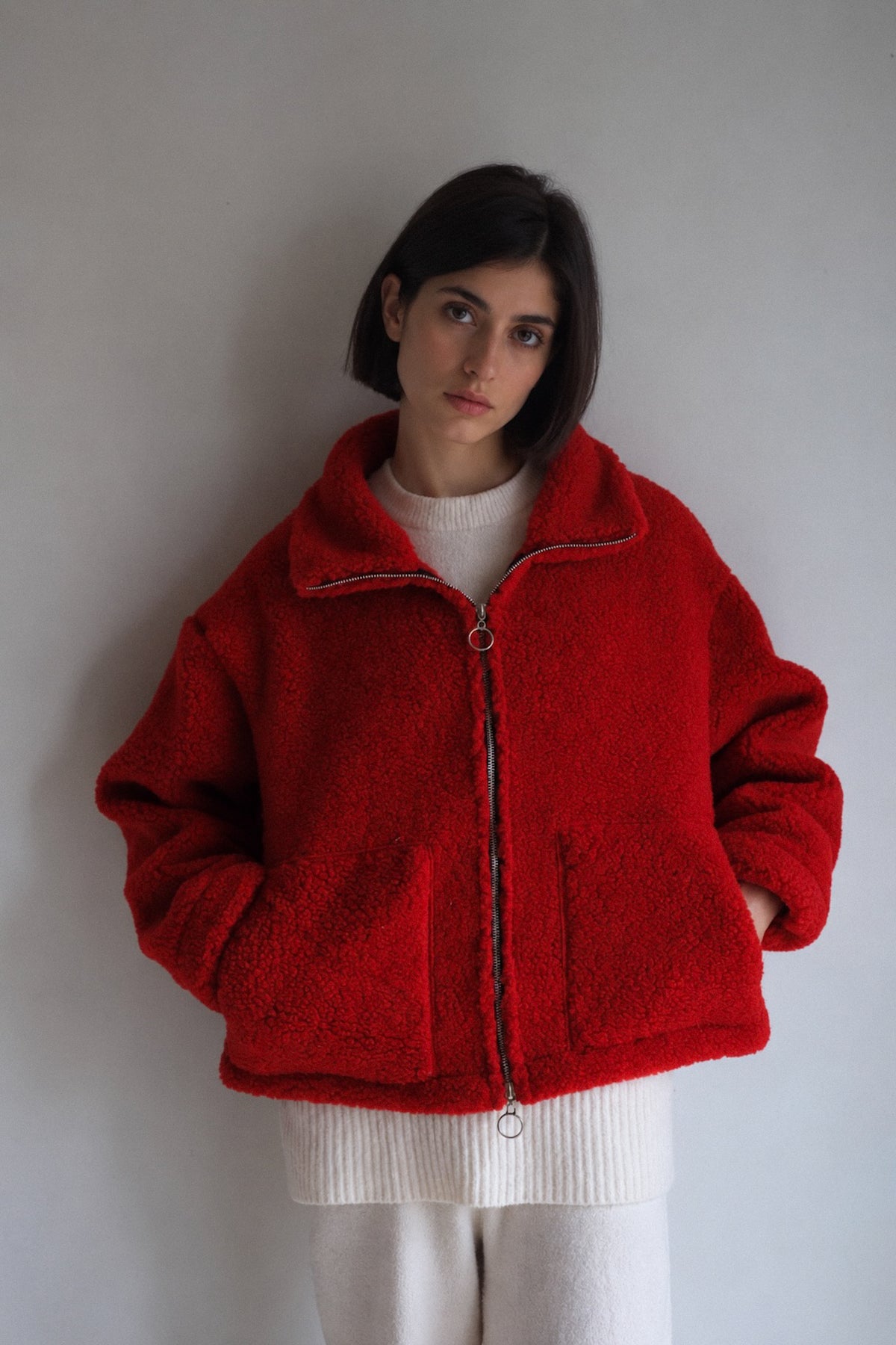 LUMI – Merino Wool Jacket Red