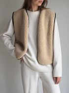 RAW Merino Wollweste Beige