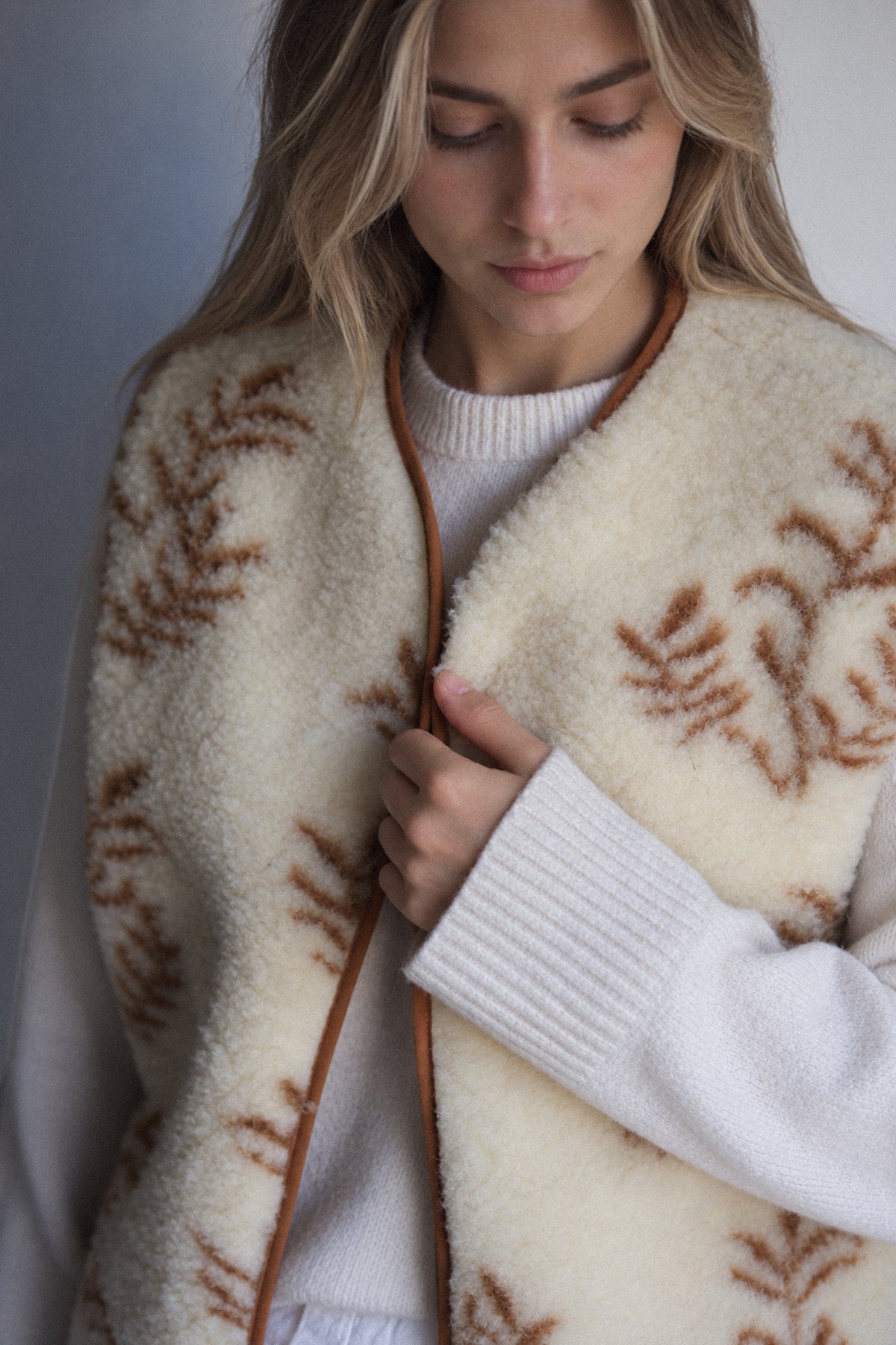 RAW Merino Wollweste Cream
