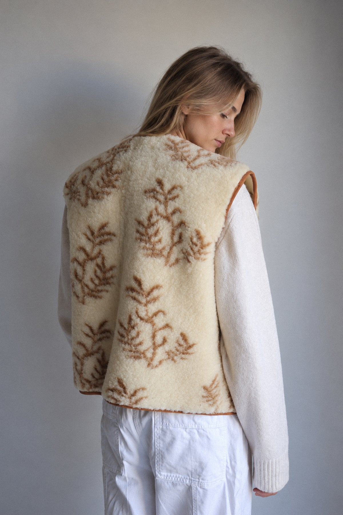 RAW Merino Wollweste Cream
