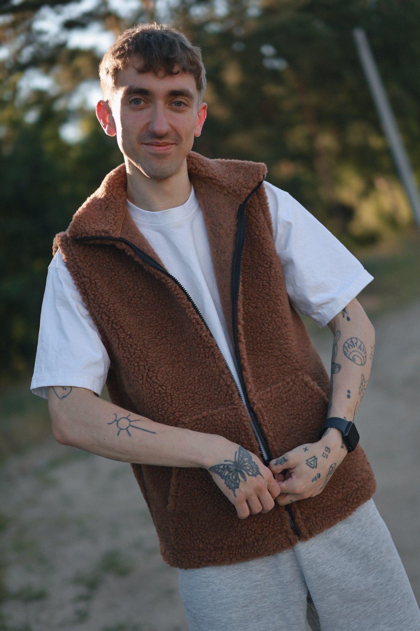 LINO – Men's Merino Wool Vest Brown
