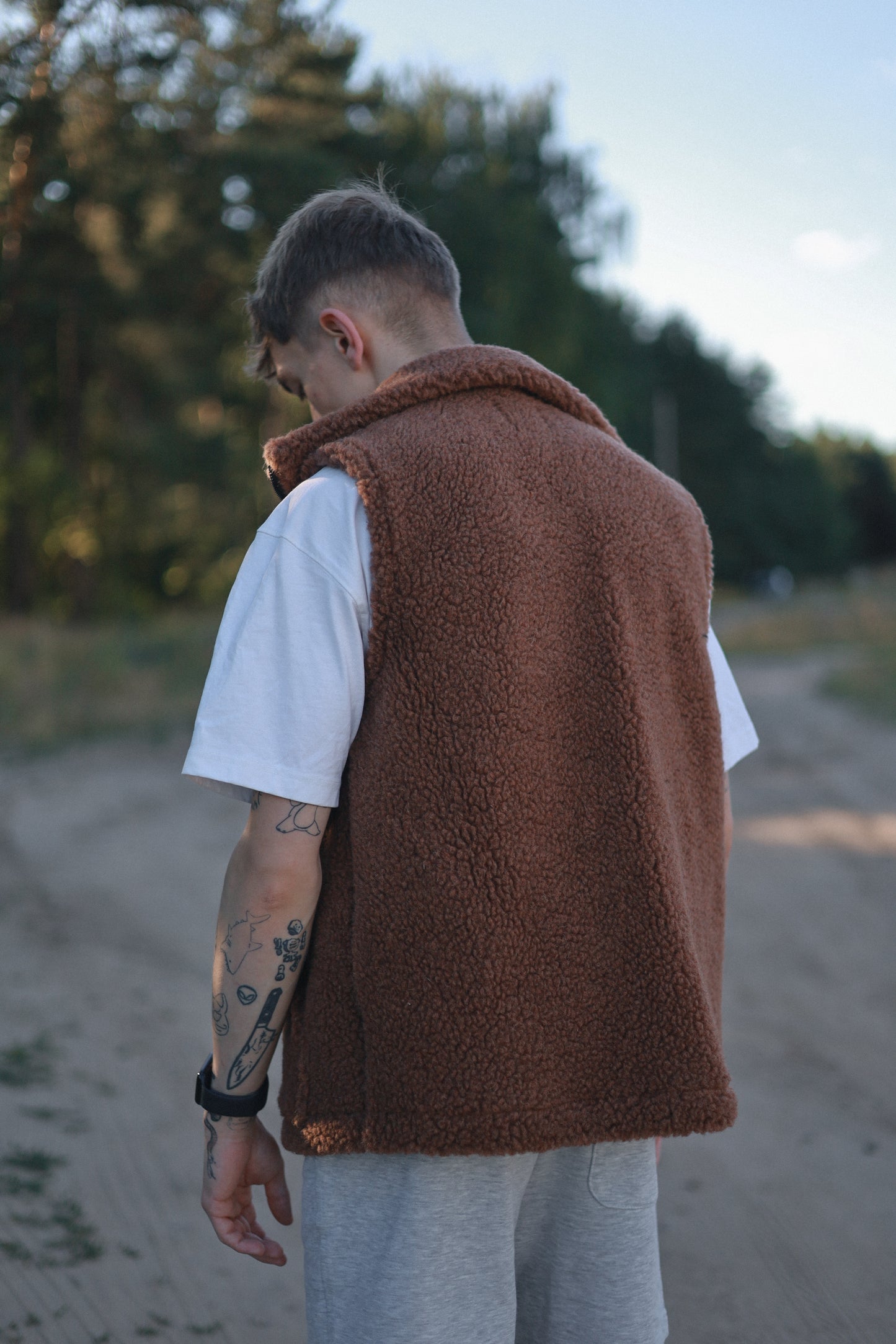 LINO – Men's Merino Wool Vest Brown