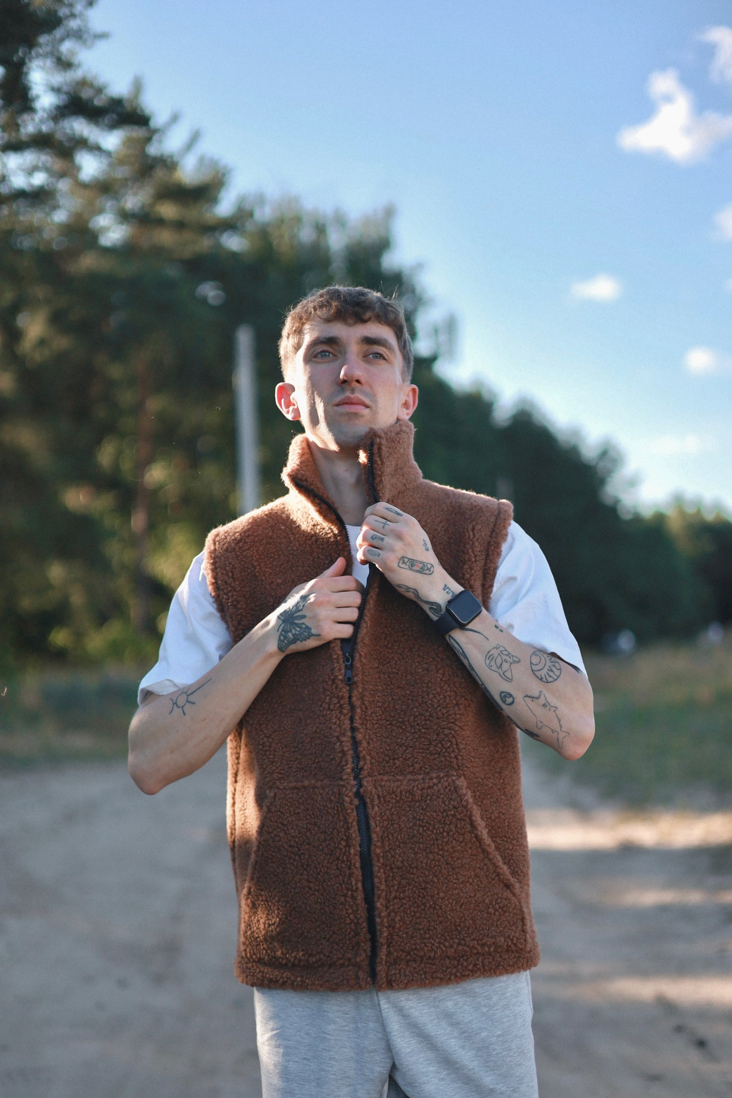 LINO – Men's Merino Wool Vest Brown