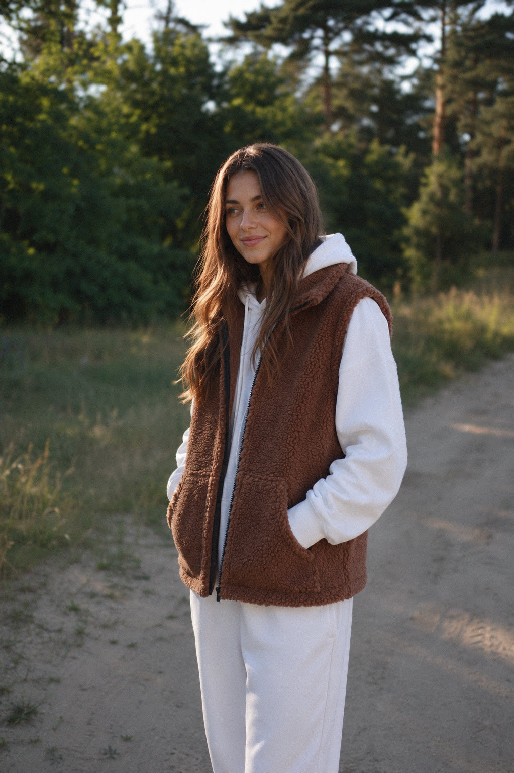 LINO – Merino Wool Vest Brown