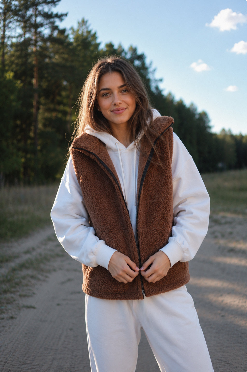 LINO – Merino Wool Vest Brown