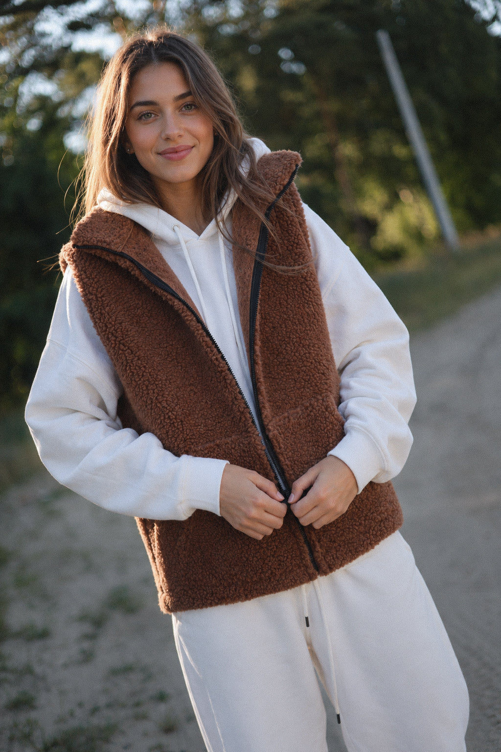 LINO – Merino Wool Vest Brown