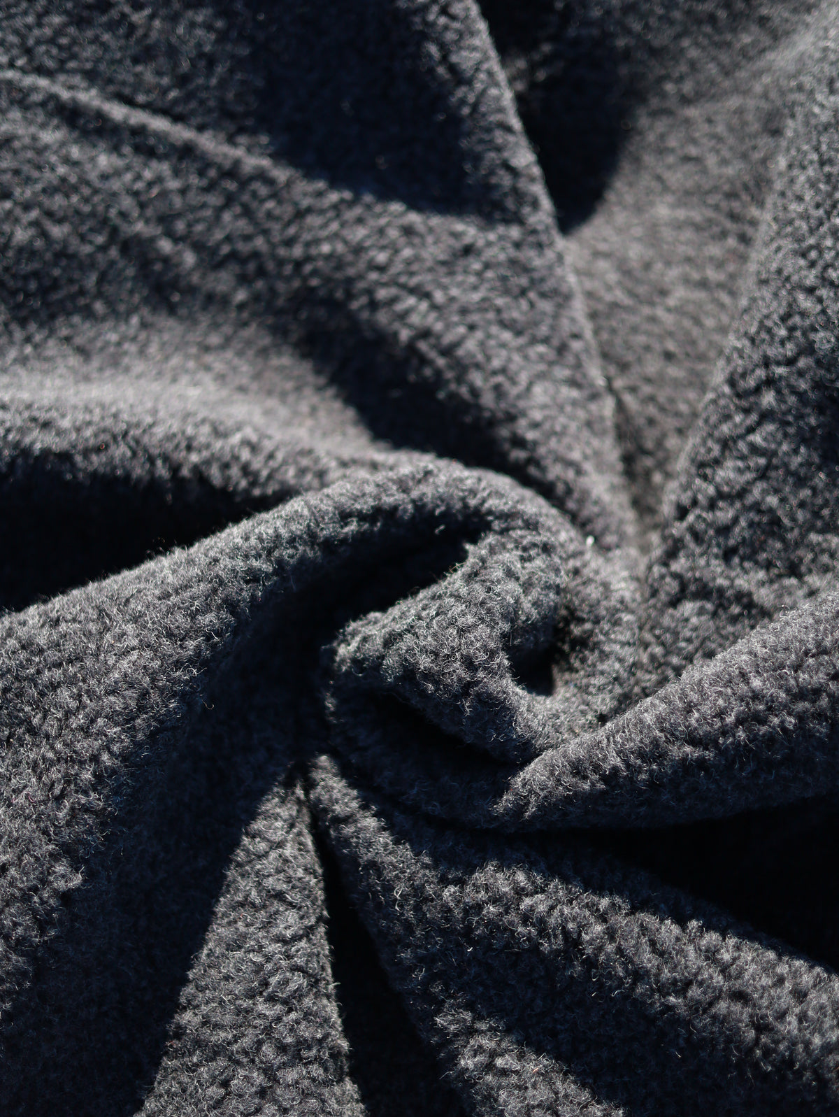 100% Merino Wollstoff – Schwarz