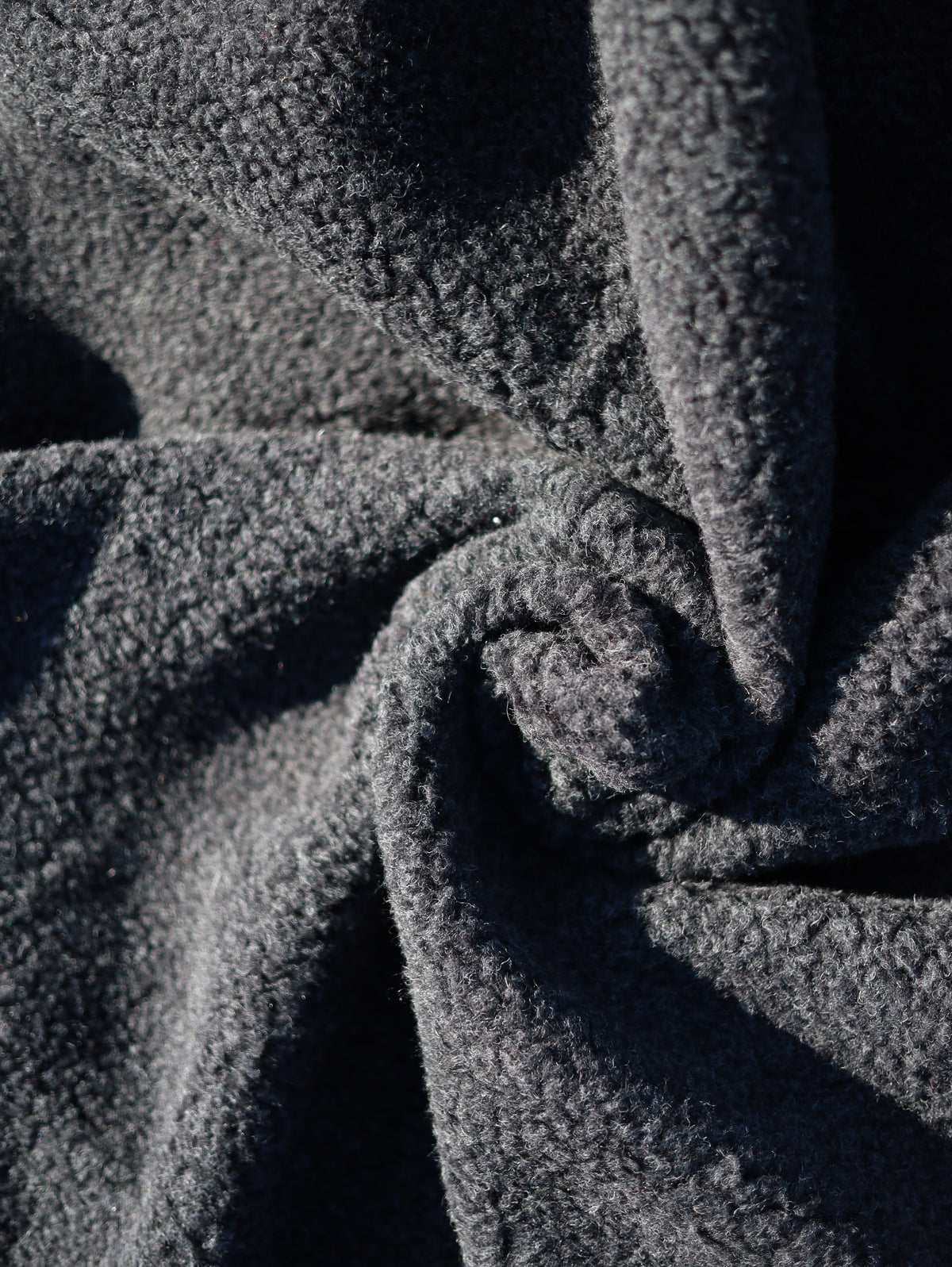 100% Merino Wollstoff – Schwarz