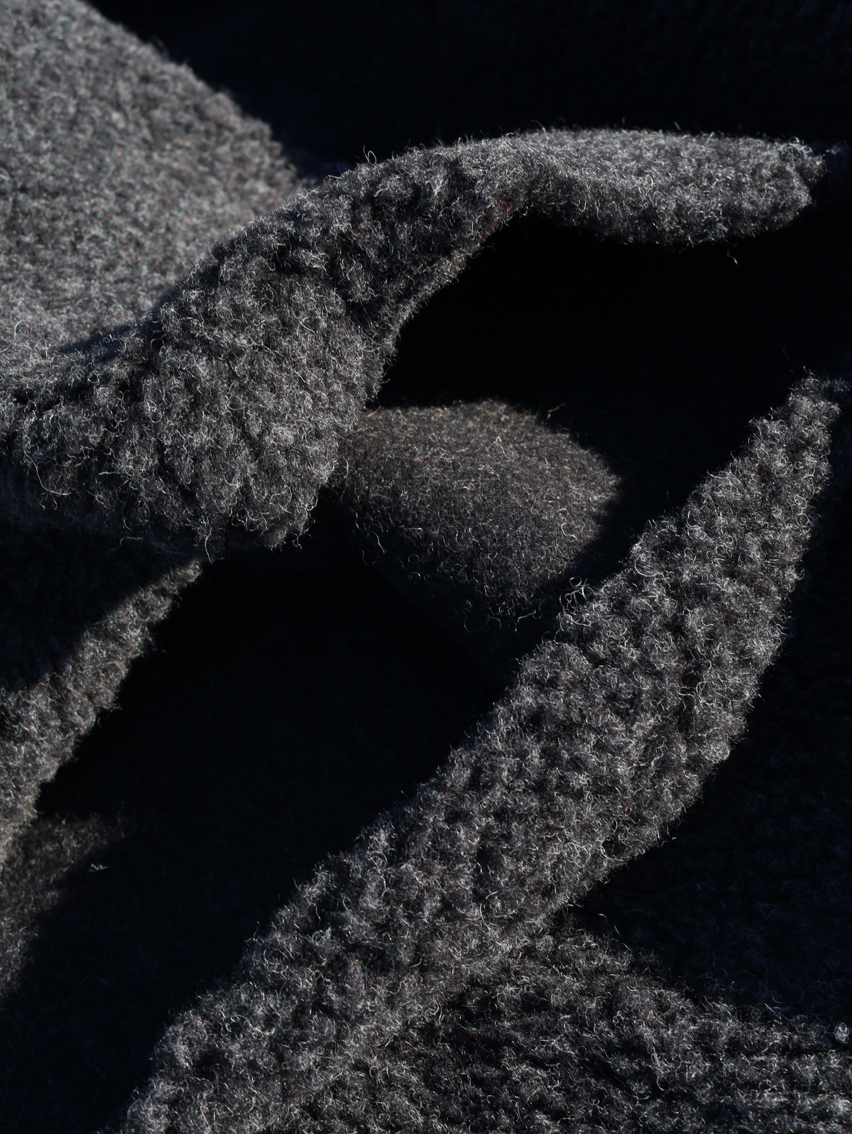 100% Merino Wollstoff – Schwarz