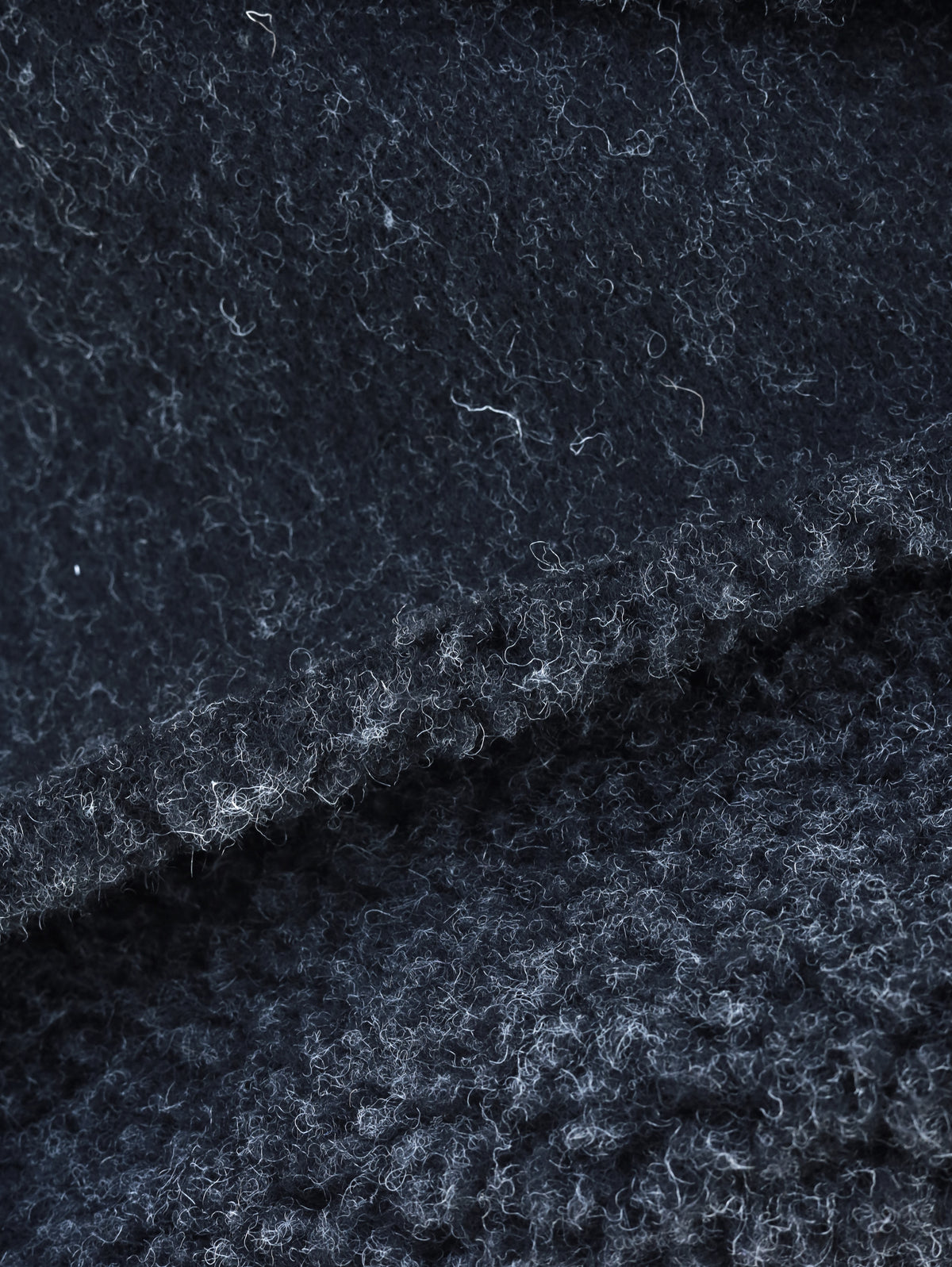 100% Merino Wollstoff – Schwarz