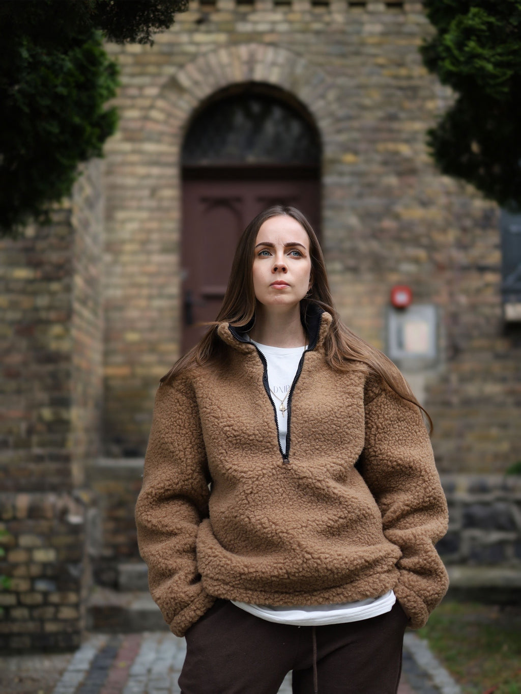 Wełniana kurtka Teddy Half Zip