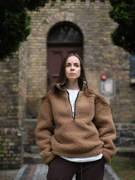 Wełniana kurtka Teddy Half Zip