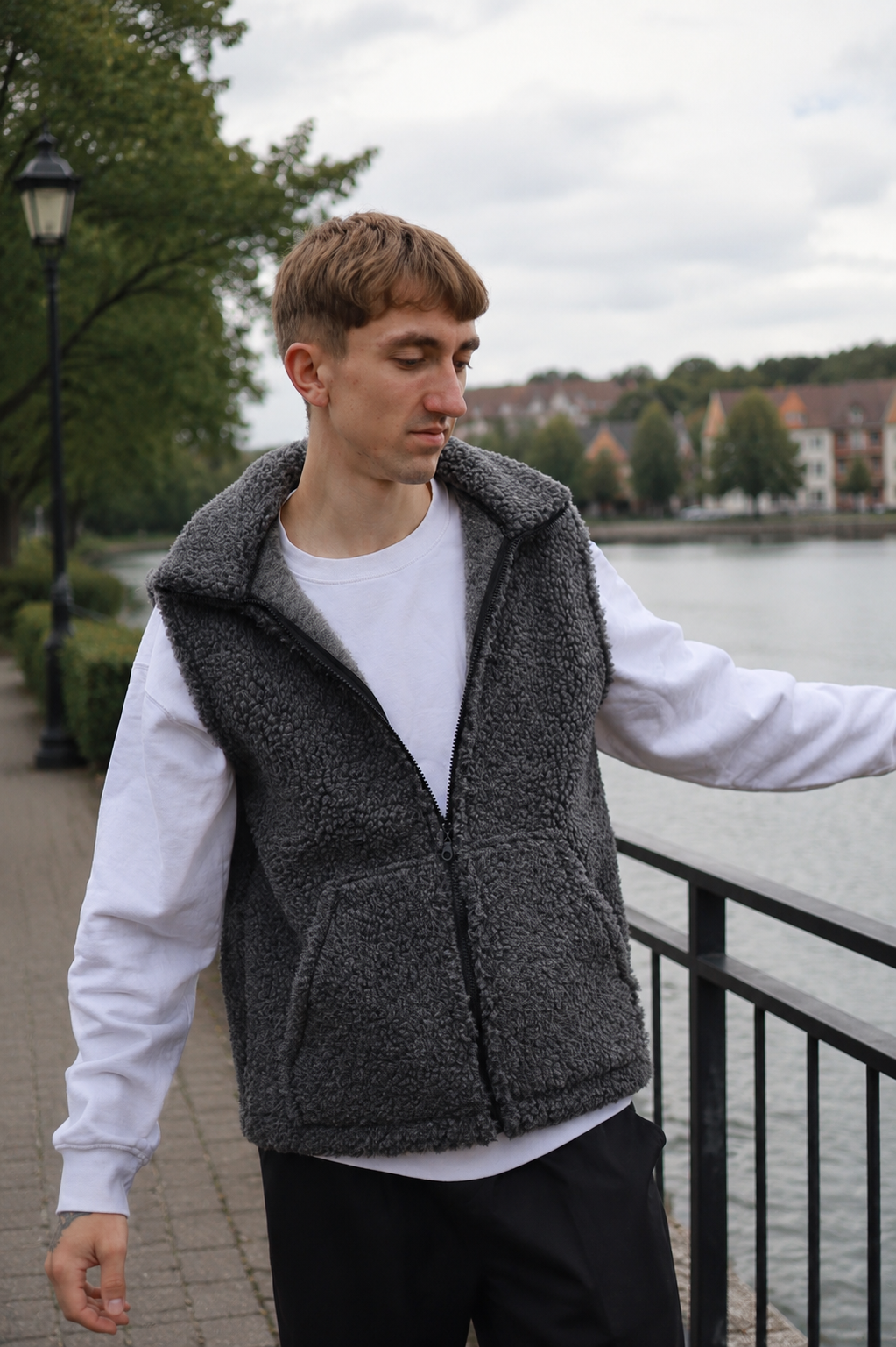 LINO - Men's Merino Wool Vest Grey