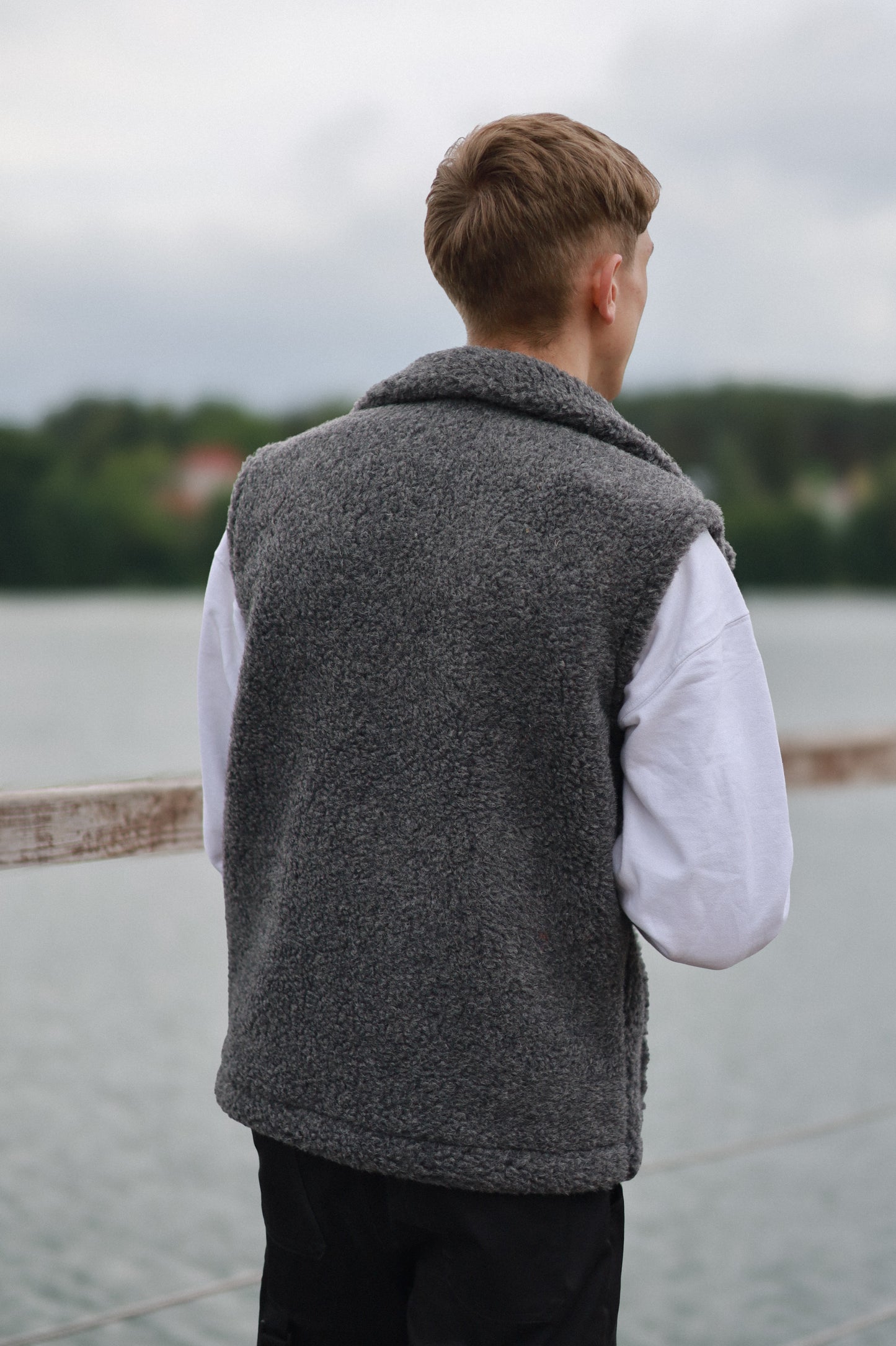 LINO - Men's Merino Wool Vest Grey