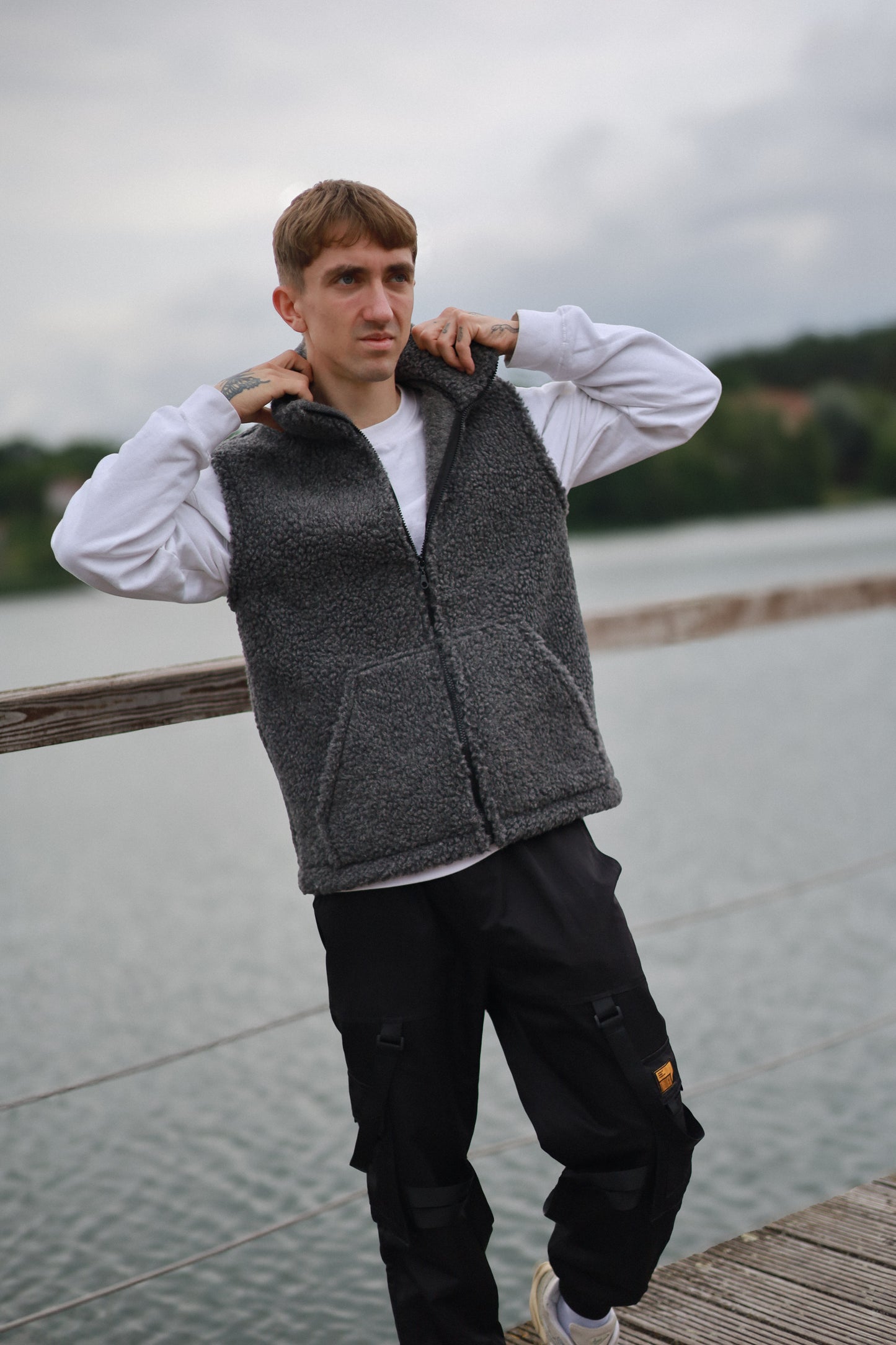 LINO - Men's Merino Wool Vest Grey