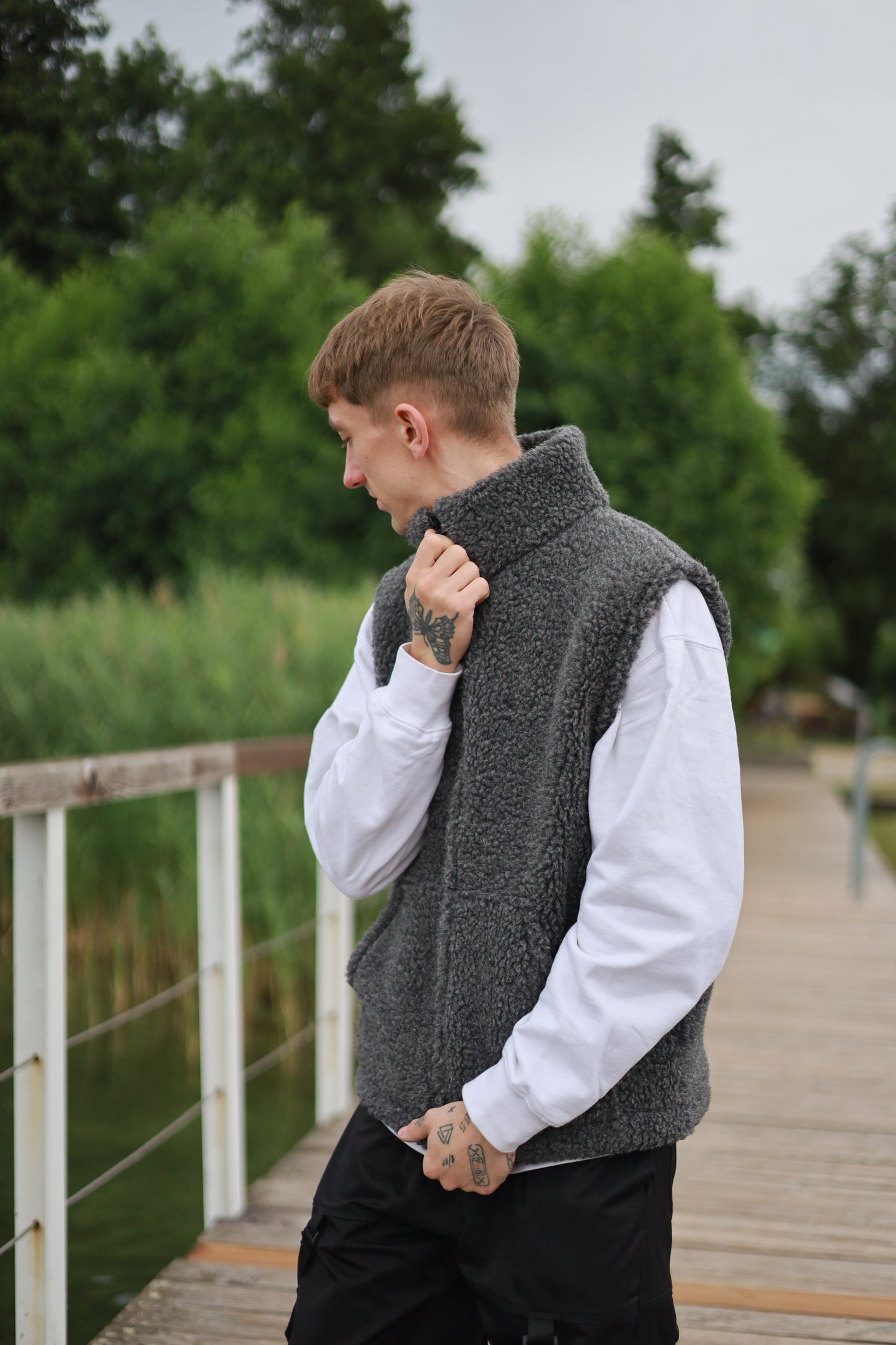 LINO - Men's Merino Wool Vest Grey