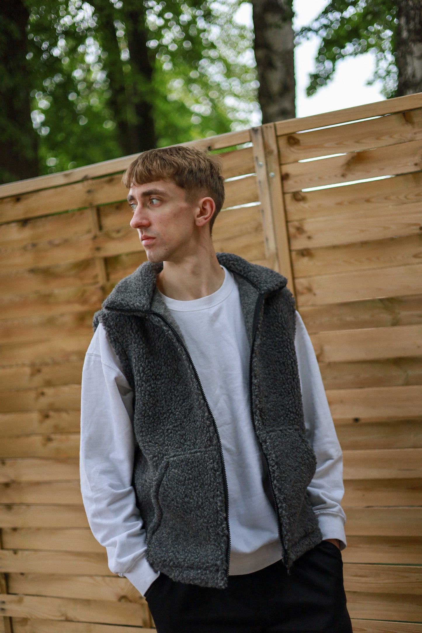 LINO - Men's Merino Wool Vest Grey