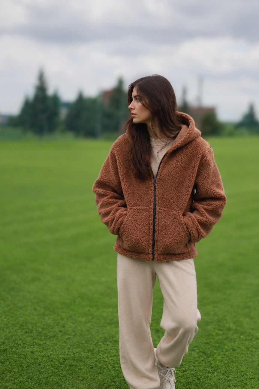 NORVEL – Women's Merino Wool Jacket Brown