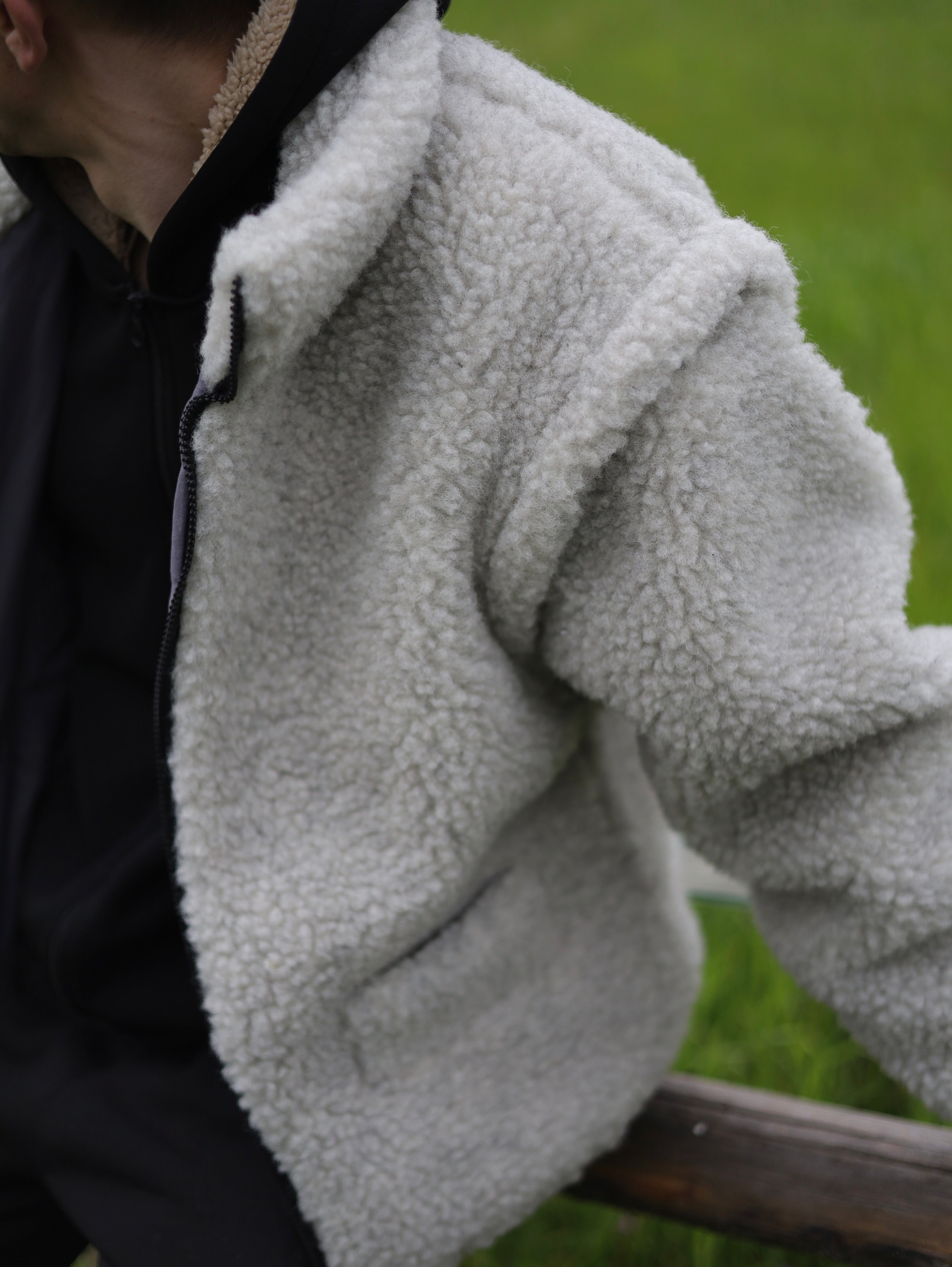 Męska wełniana  kurtka 2w1