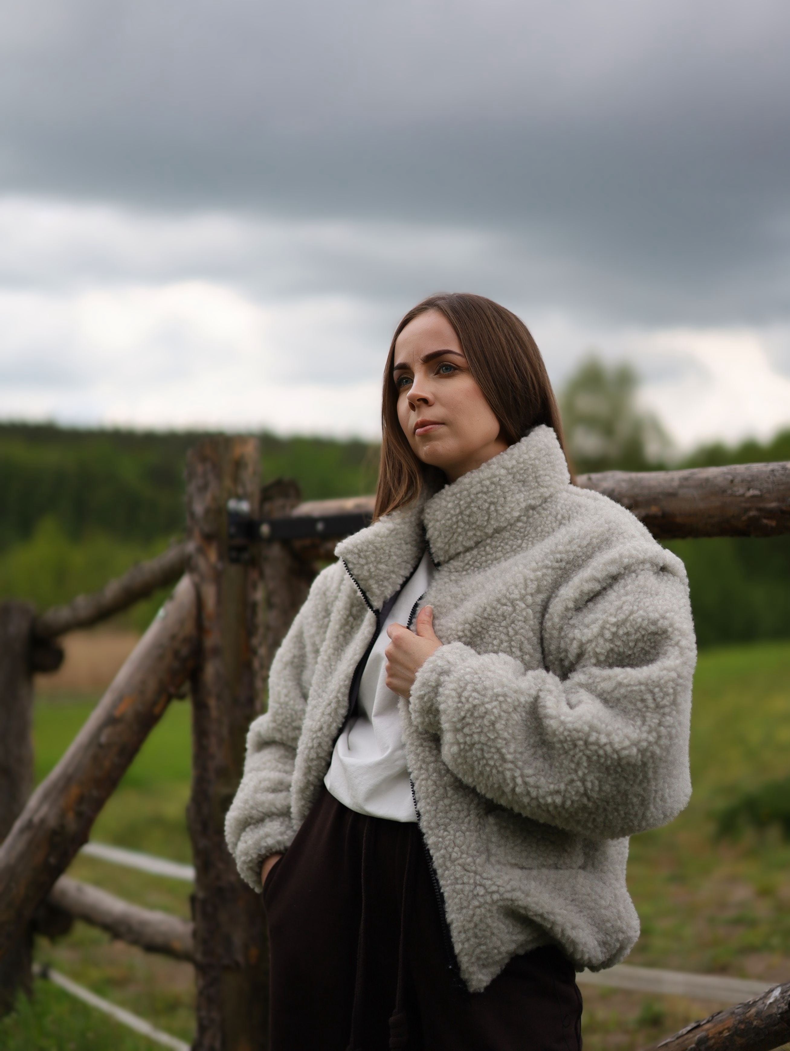 Kurtka 2w1 z naturalnej wełny