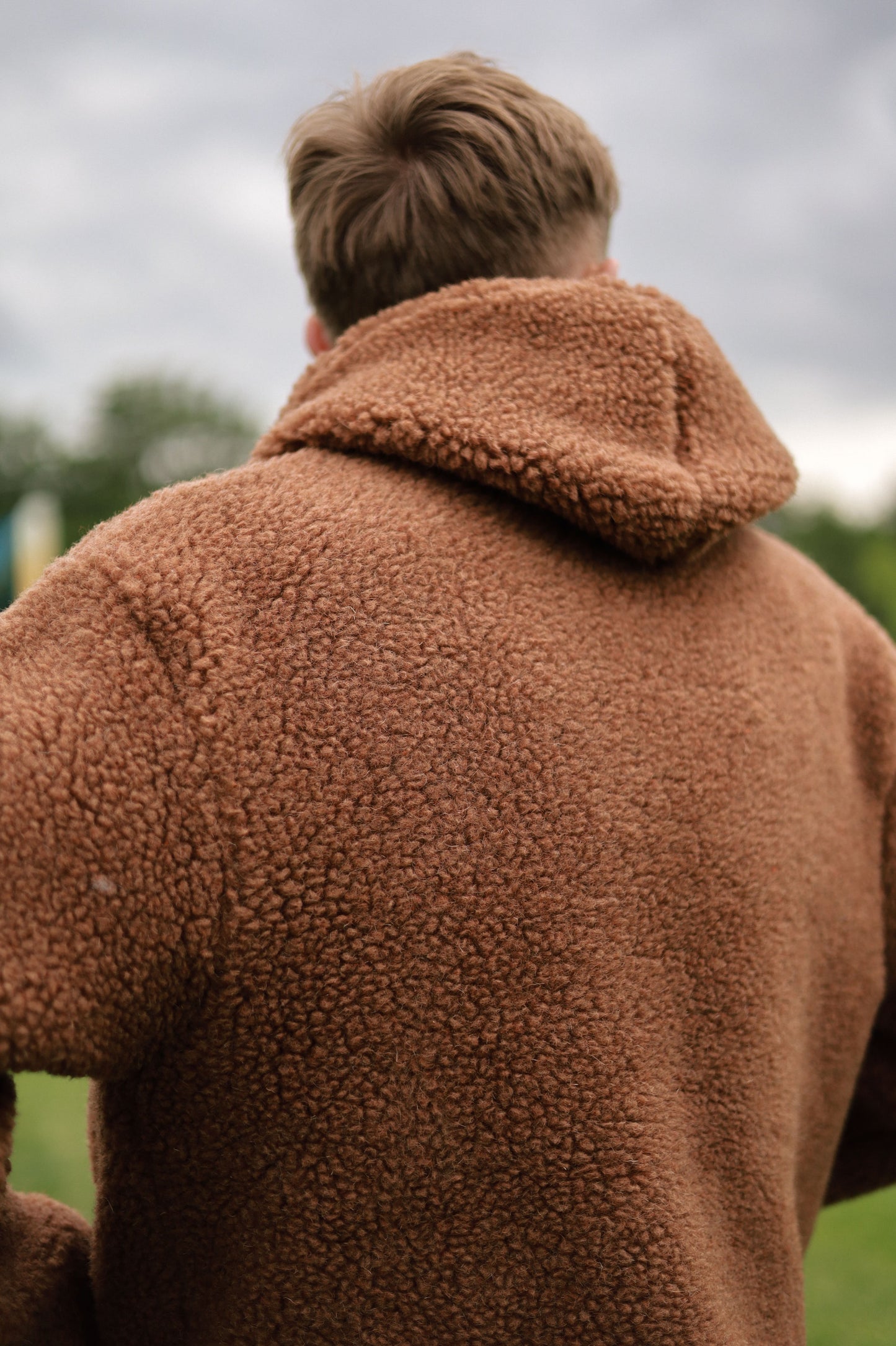 NORVEL – Męska kurtka wełniana Merino brązowa