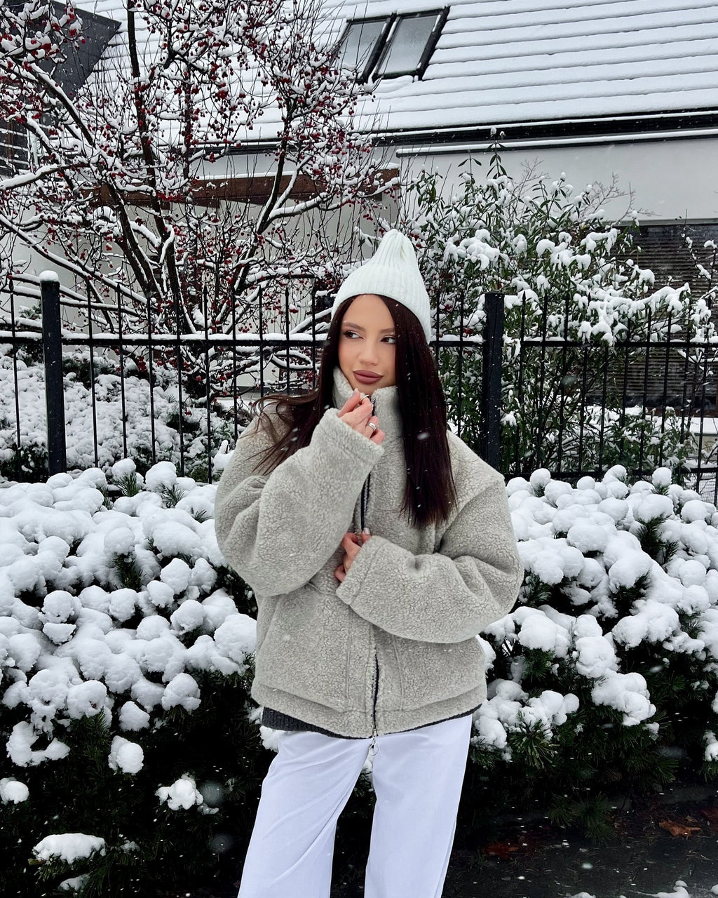 GRAY LUMI JACKET — Wool Teddy Jacket | Kurtka z Wełny Teddy