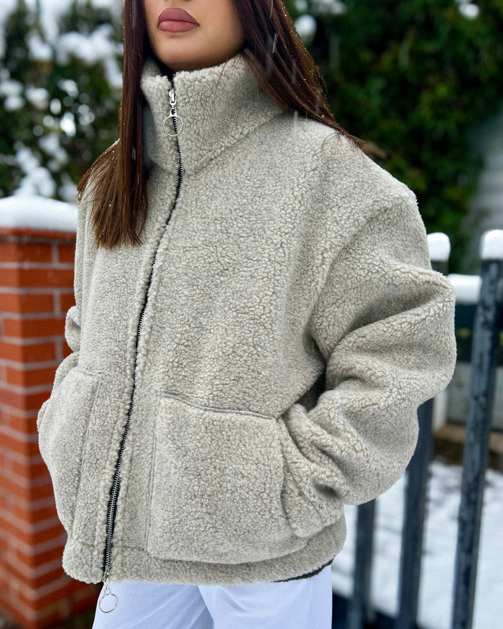 GRAY LUMI JACKET — Wool Teddy Jacket | Kurtka z Wełny Teddy