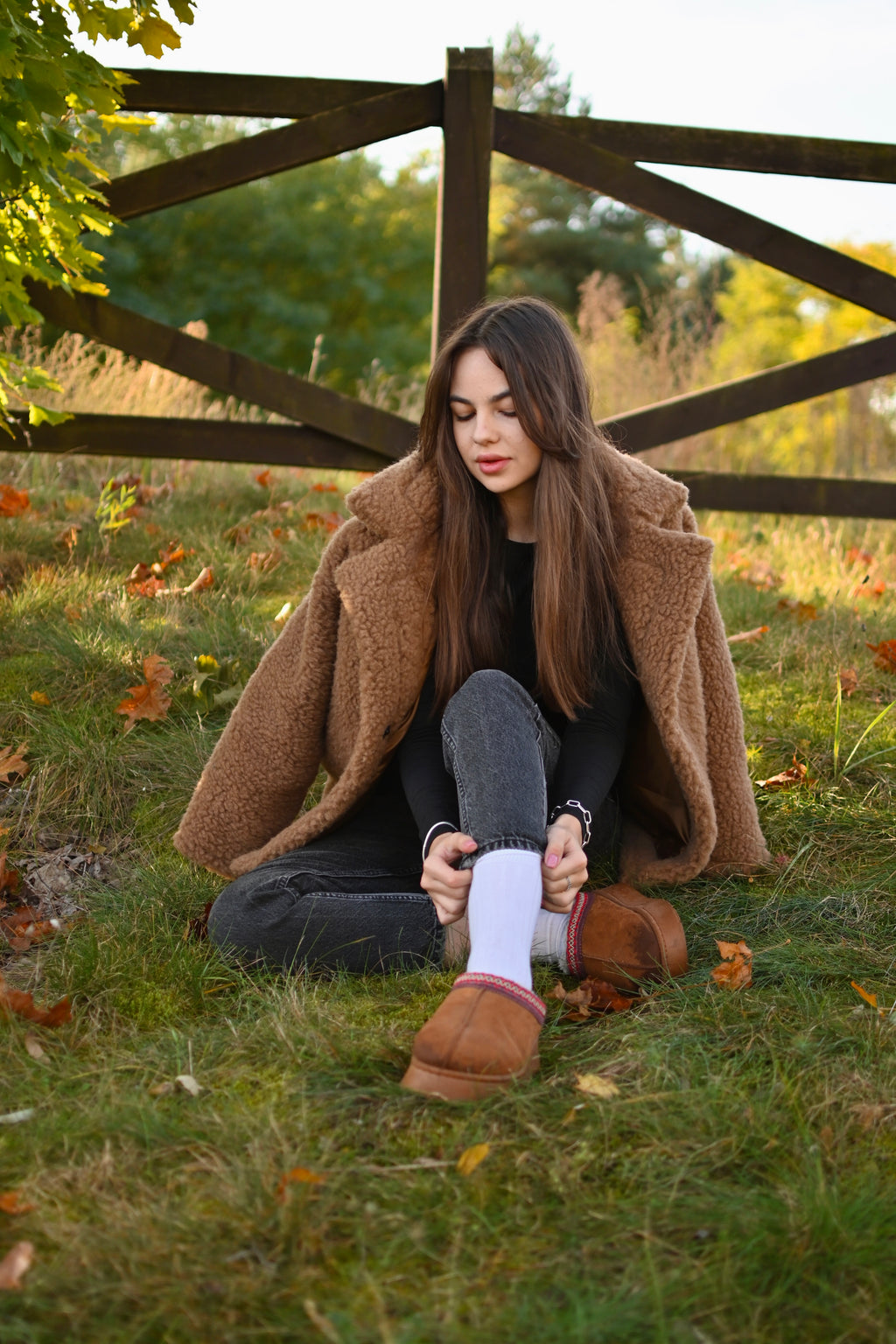 Płaszcz Teddy — Brązowy