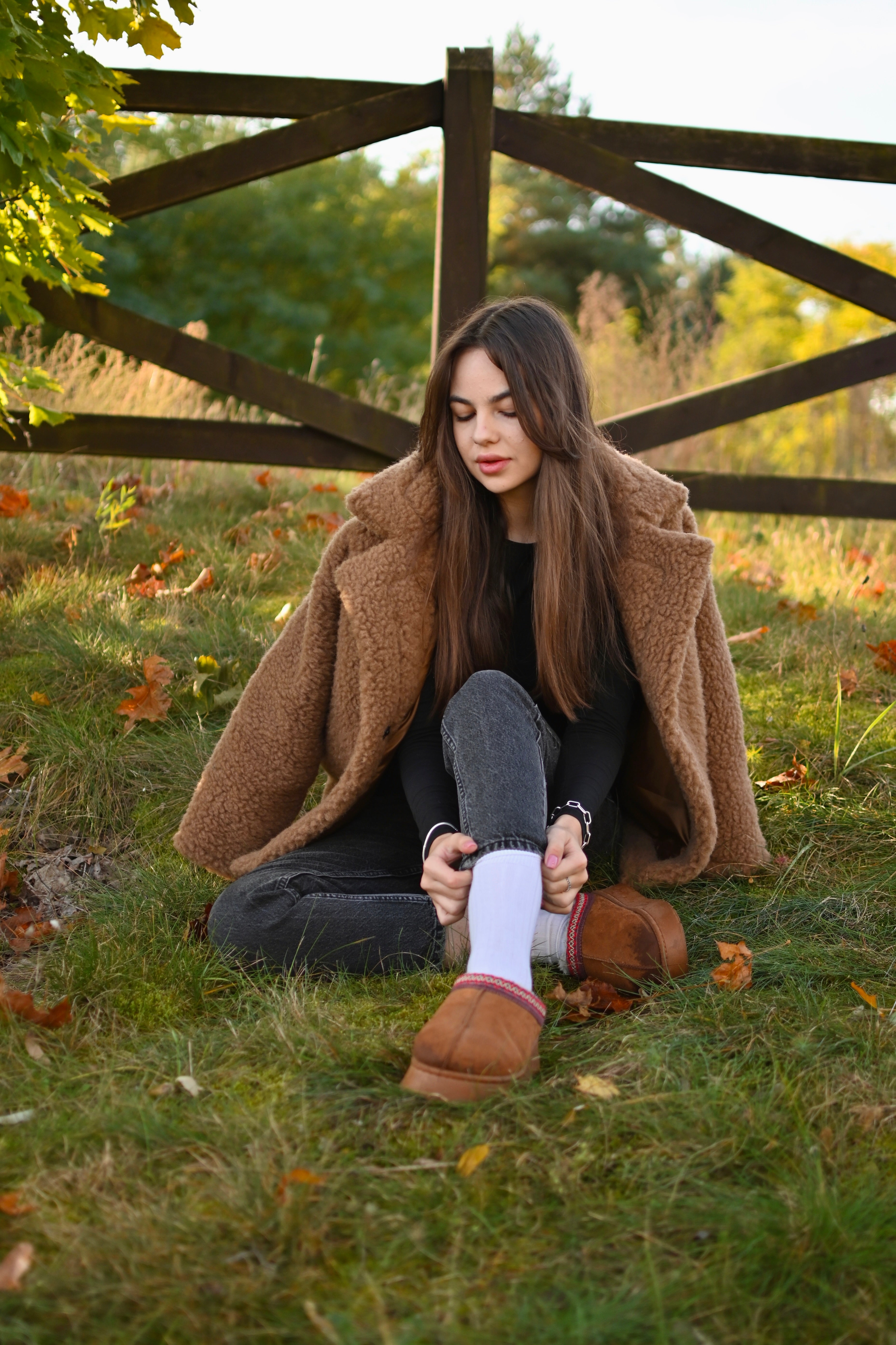 Płaszcz Teddy — Brązowy