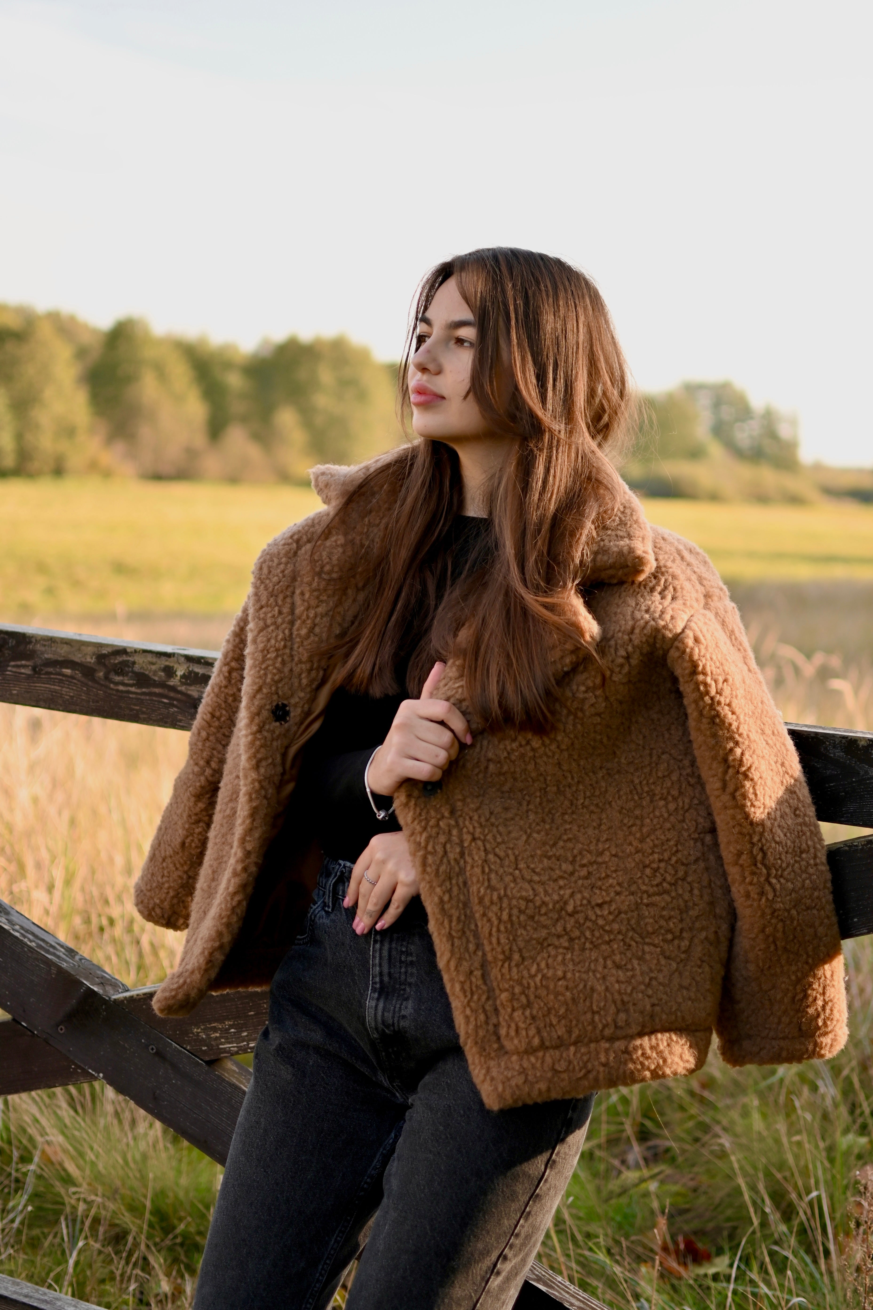 Płaszcz Teddy — Brązowy