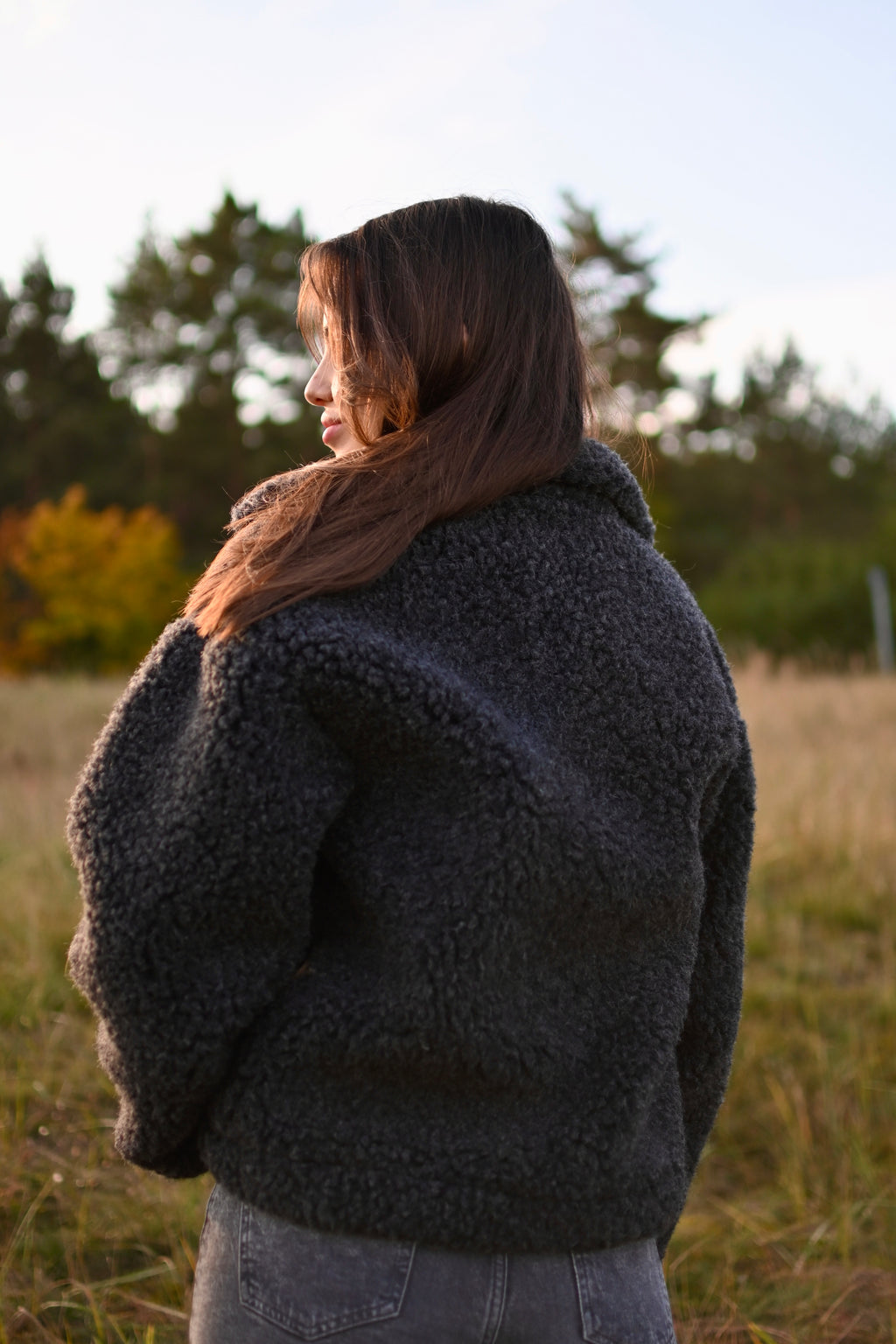 Płaszcz teddy z naturalnej wełny