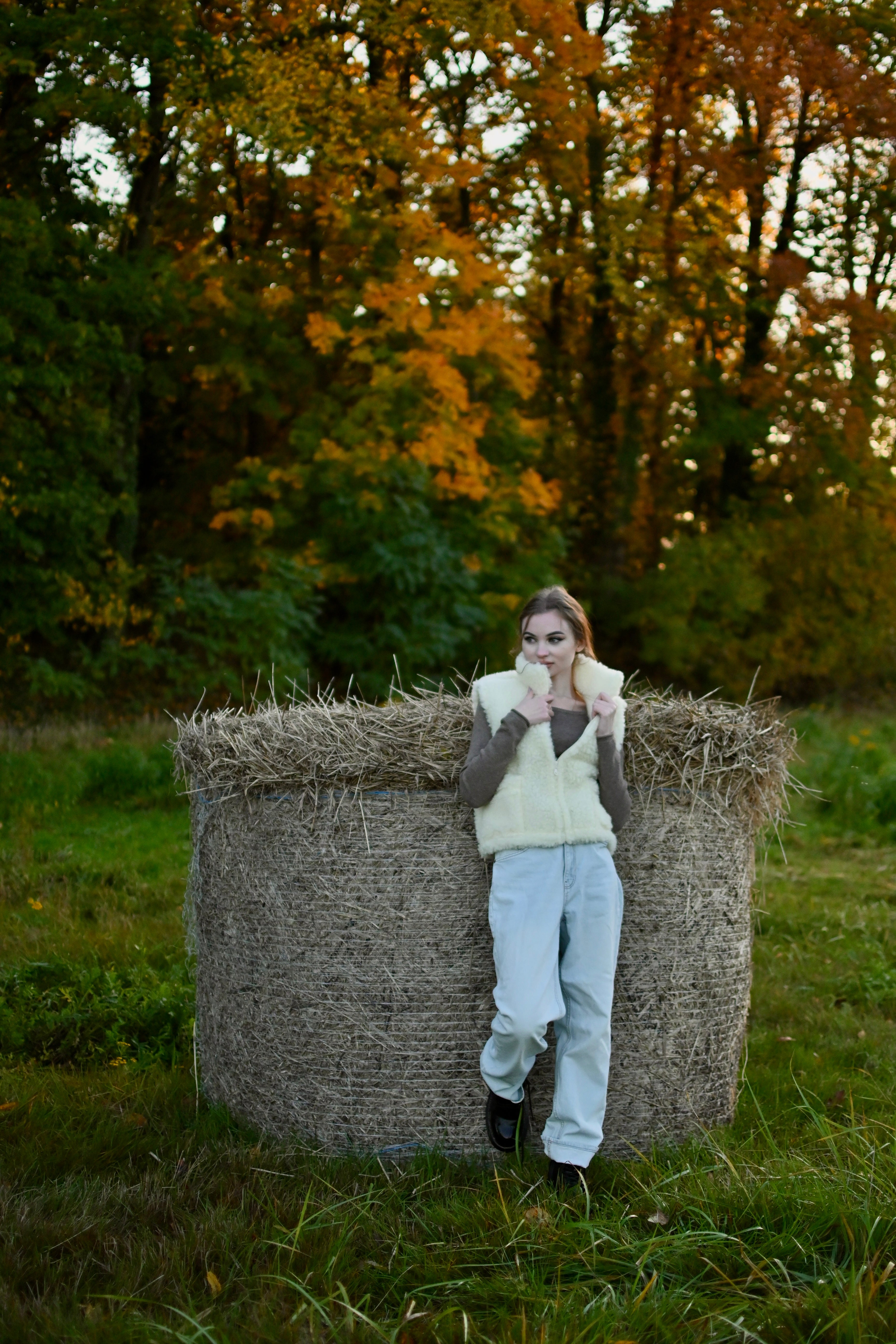 Wełniana kamizelka damska ecru